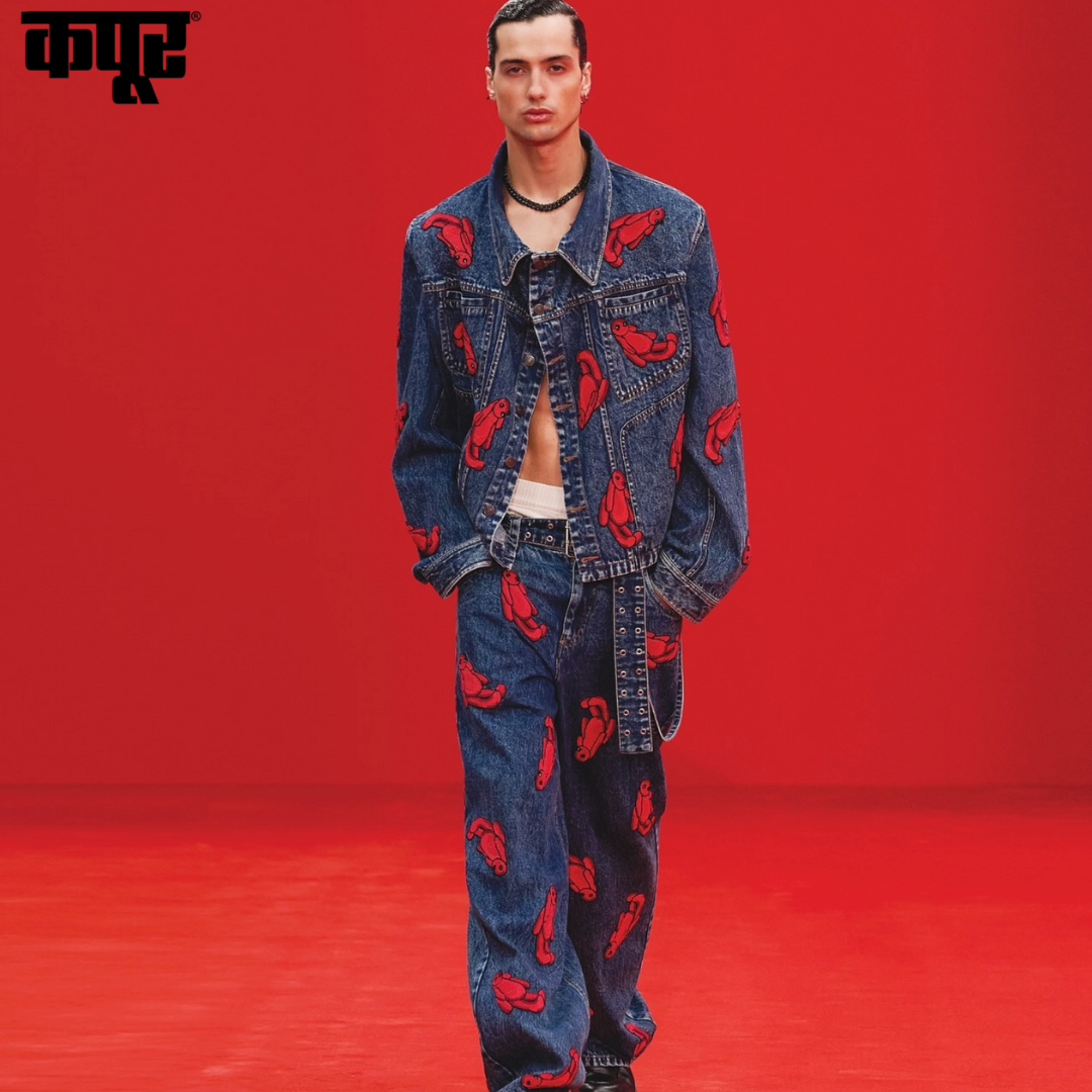 Handcrafted Bunny Jeans with Belt