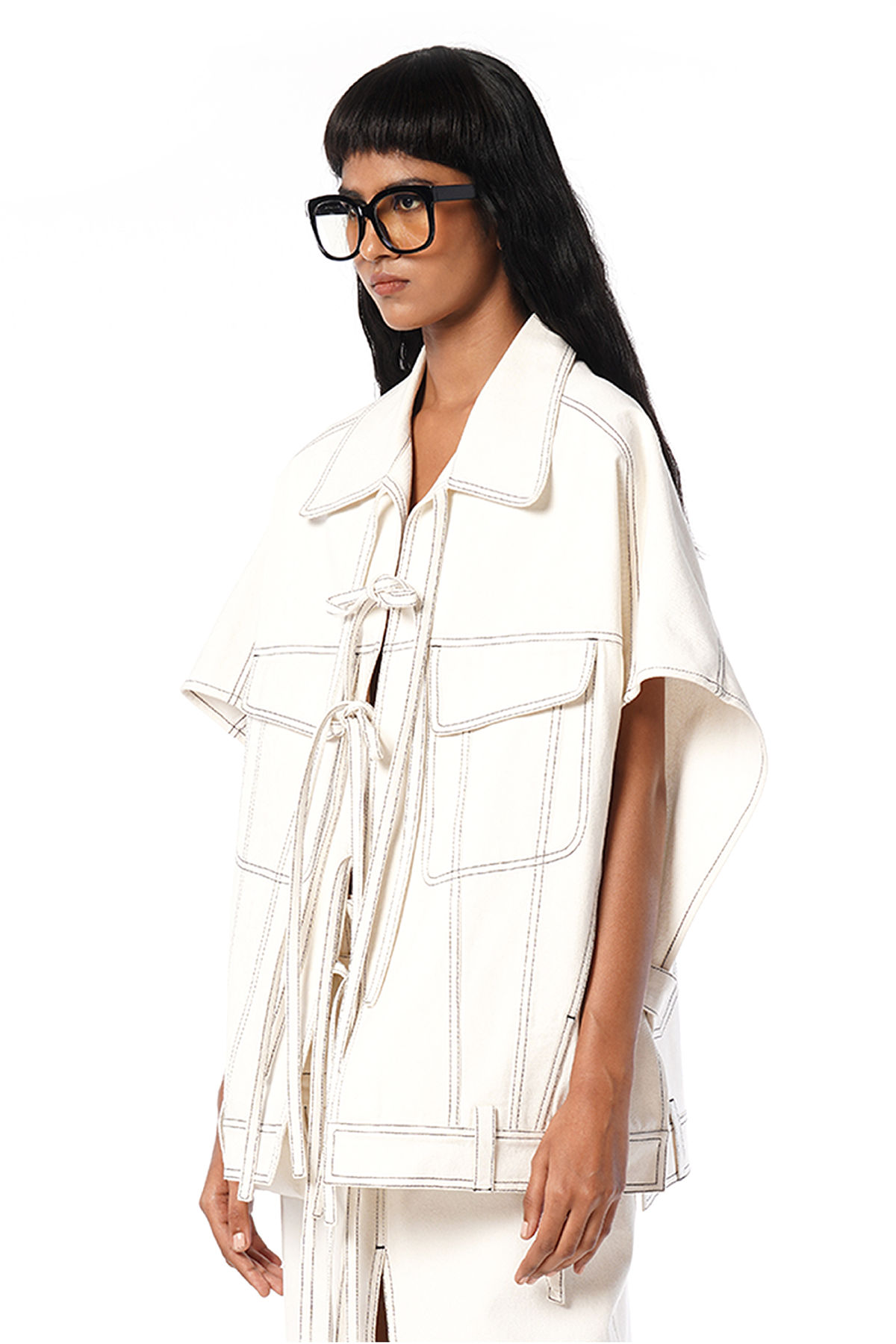 TIE-UP KAFTAN JACKET