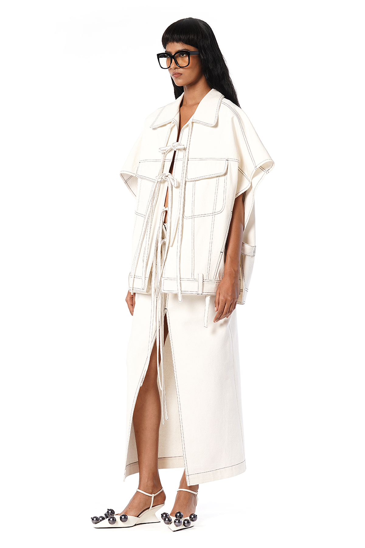 TIE-UP KAFTAN JACKET
