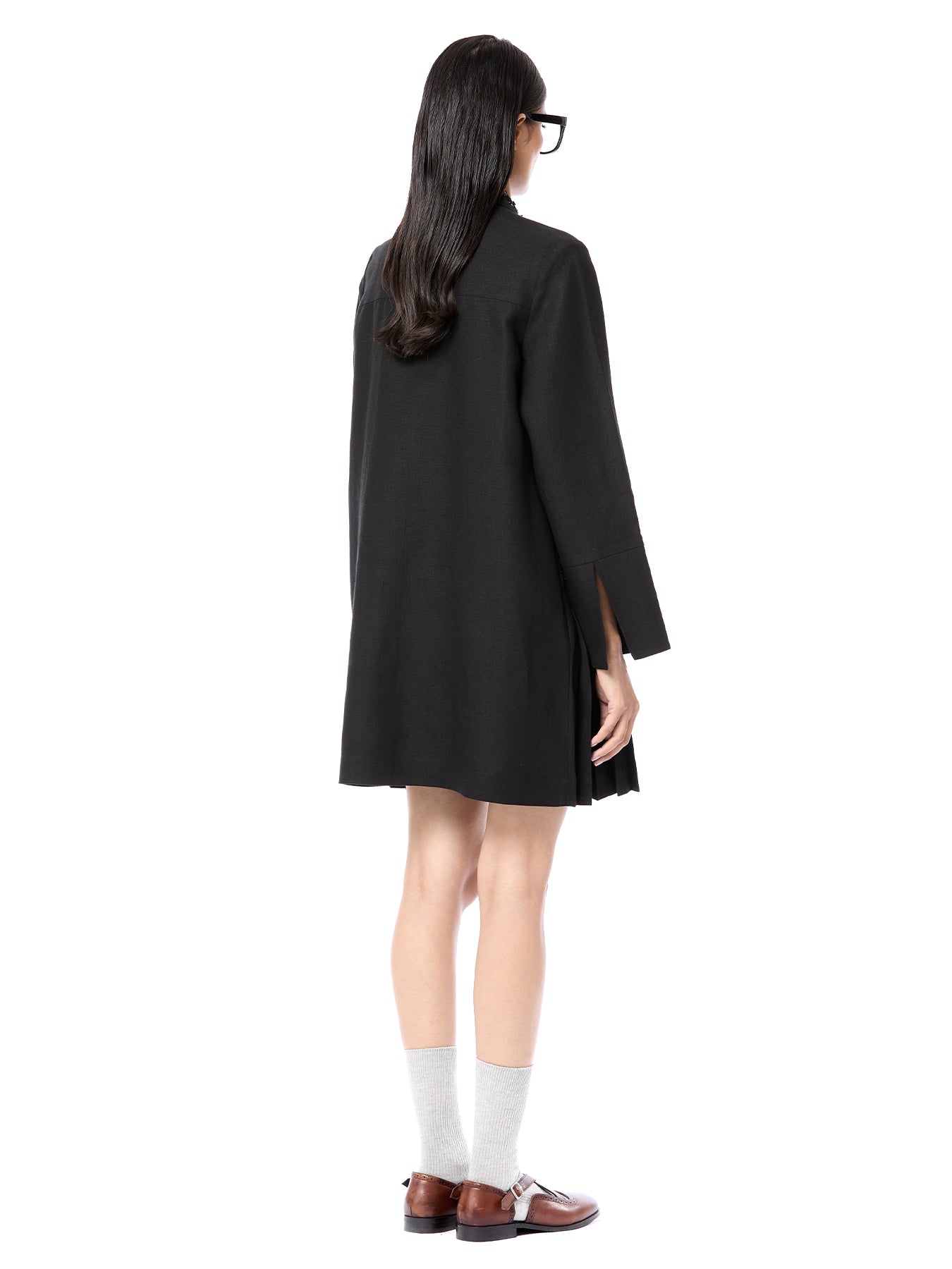 Handcrafted Pleated Shirt Dress