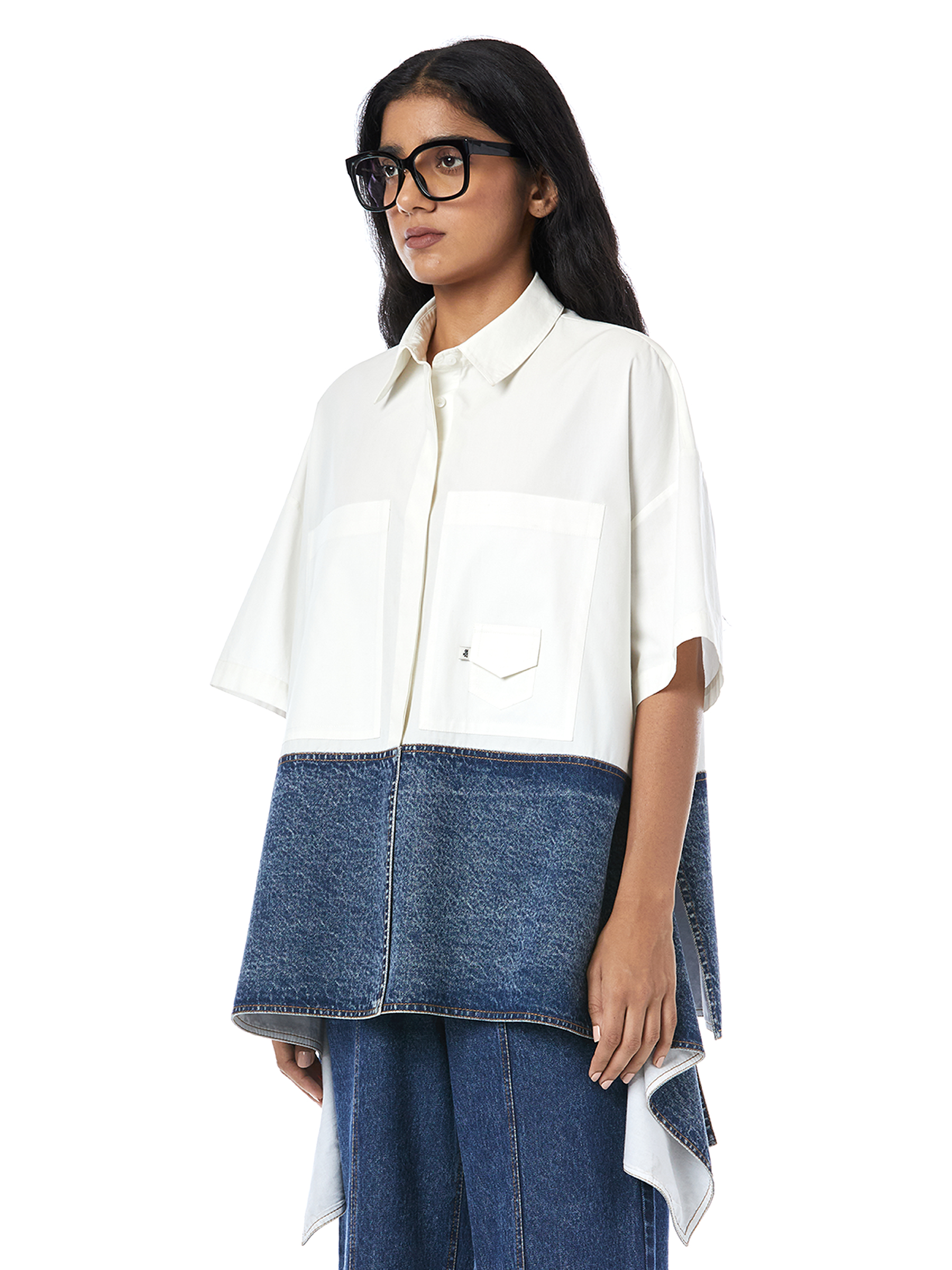PANELED OVERSIZED SHIRT