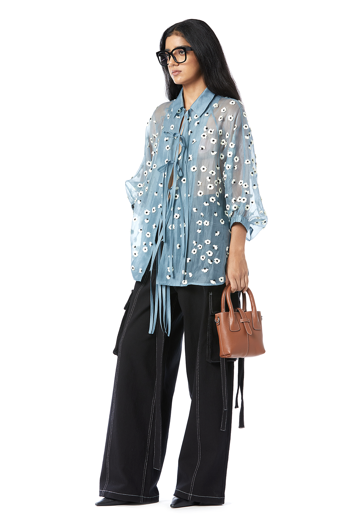 HANDCRAFTED BOUQUET TIE-UP SHIRT