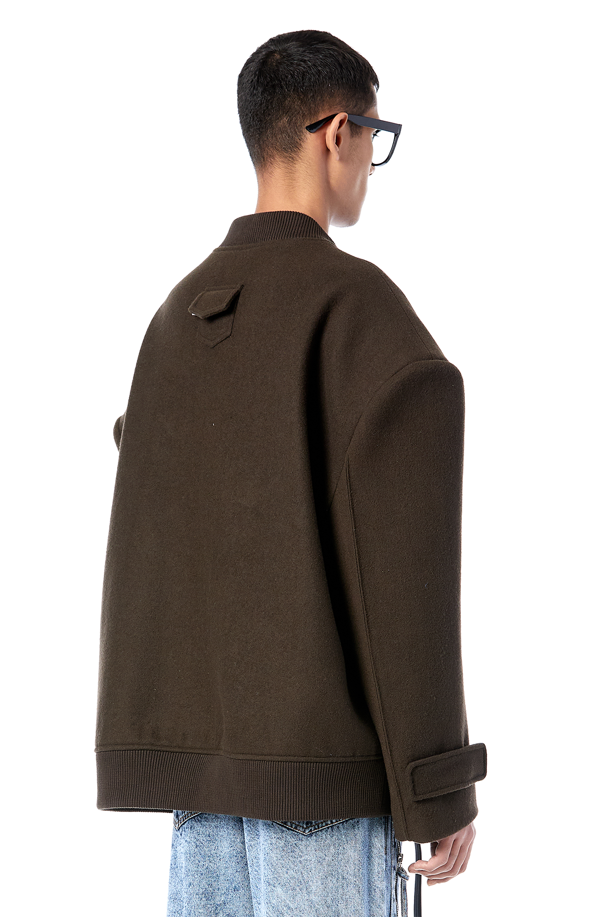 Patchwork Felt Bomber Jacket