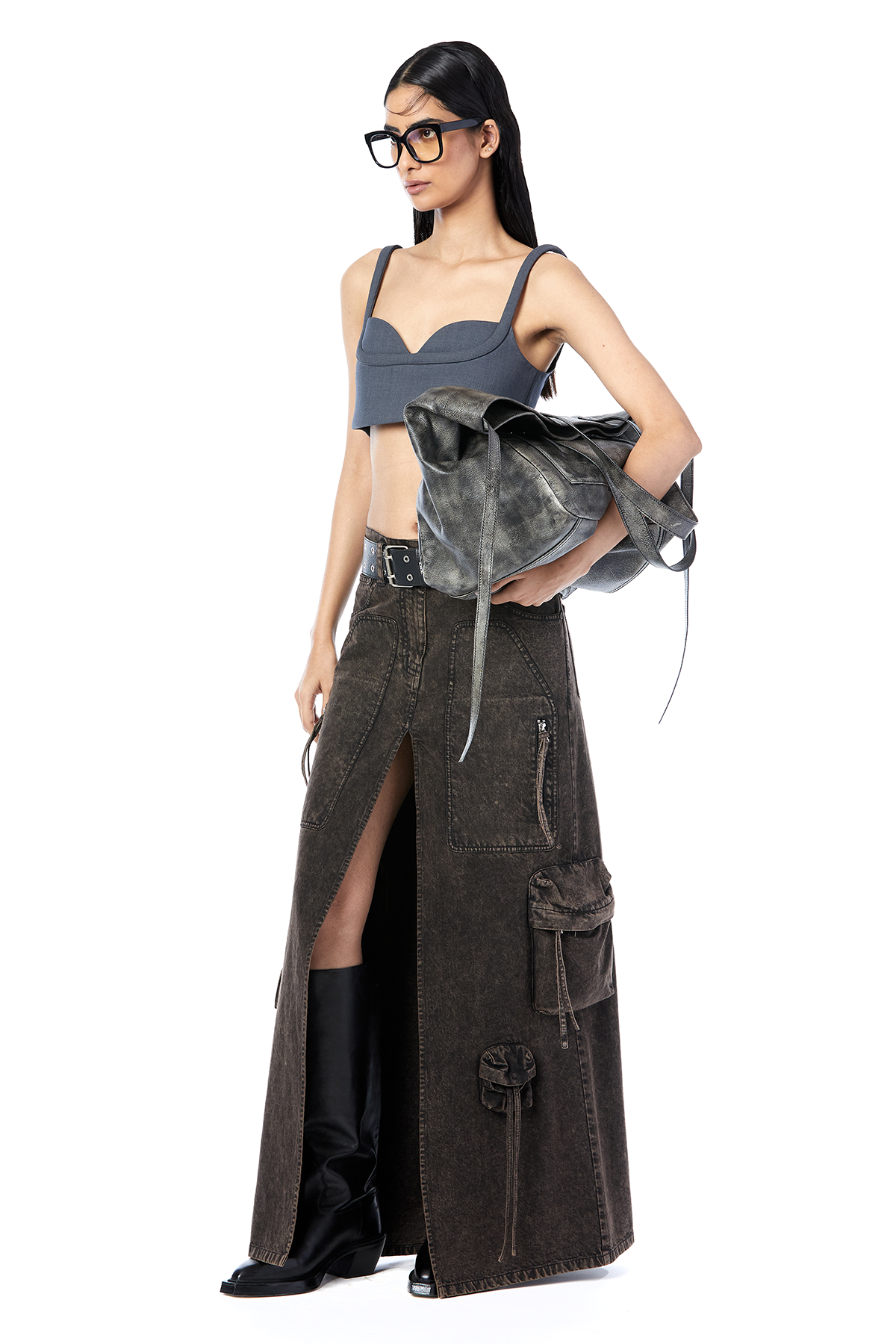 Split Cargo Skirt