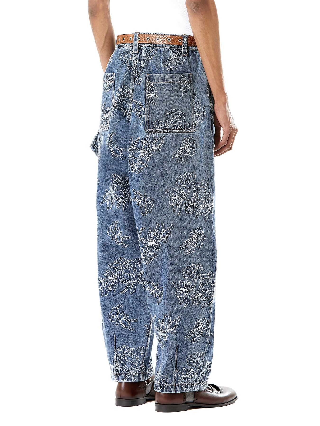 Thread work Balloon Jeans