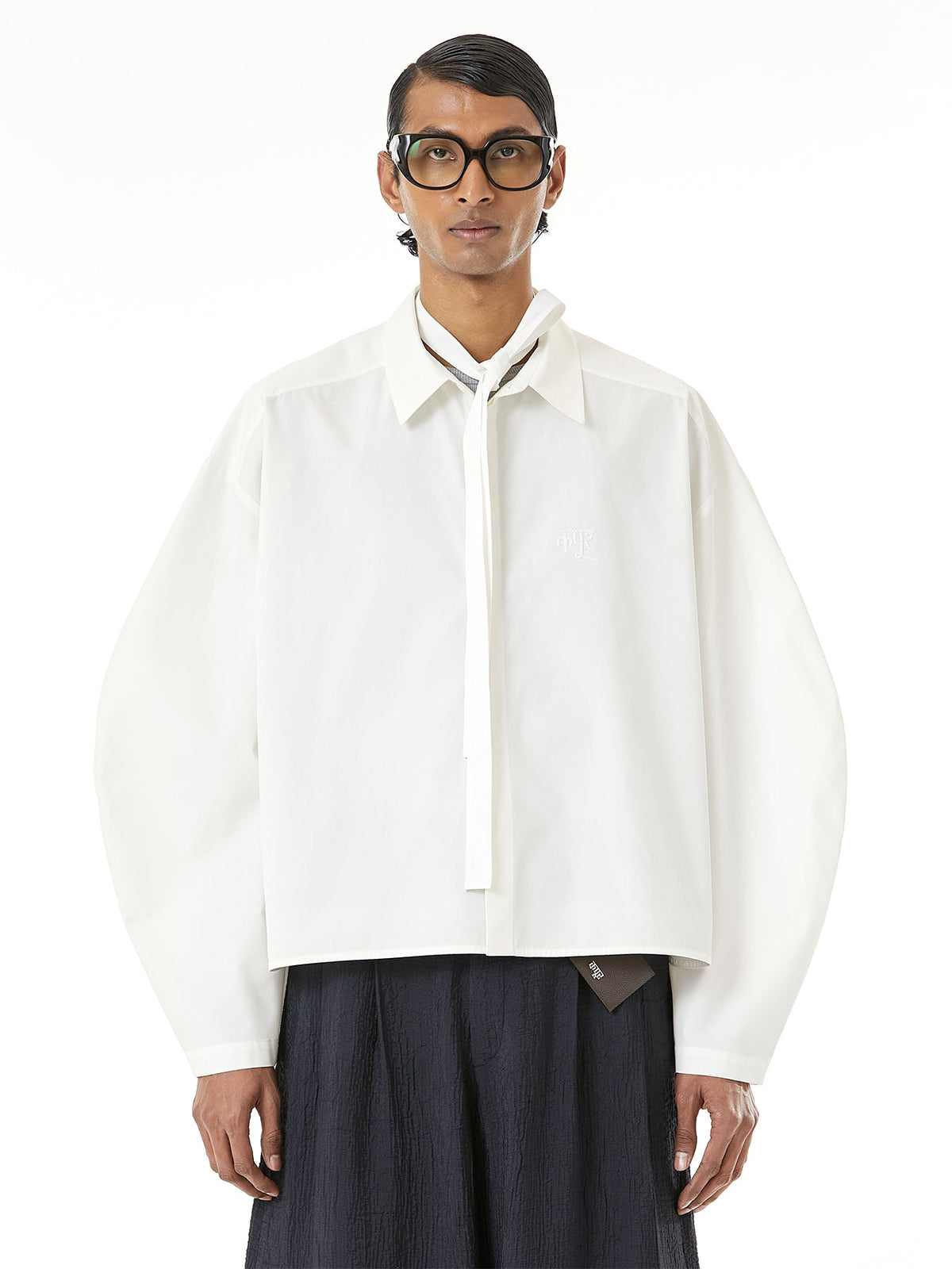 Cropped Balloon Shirt - Decoro ENFOLD WASHABLE BALLOON CROPPED 