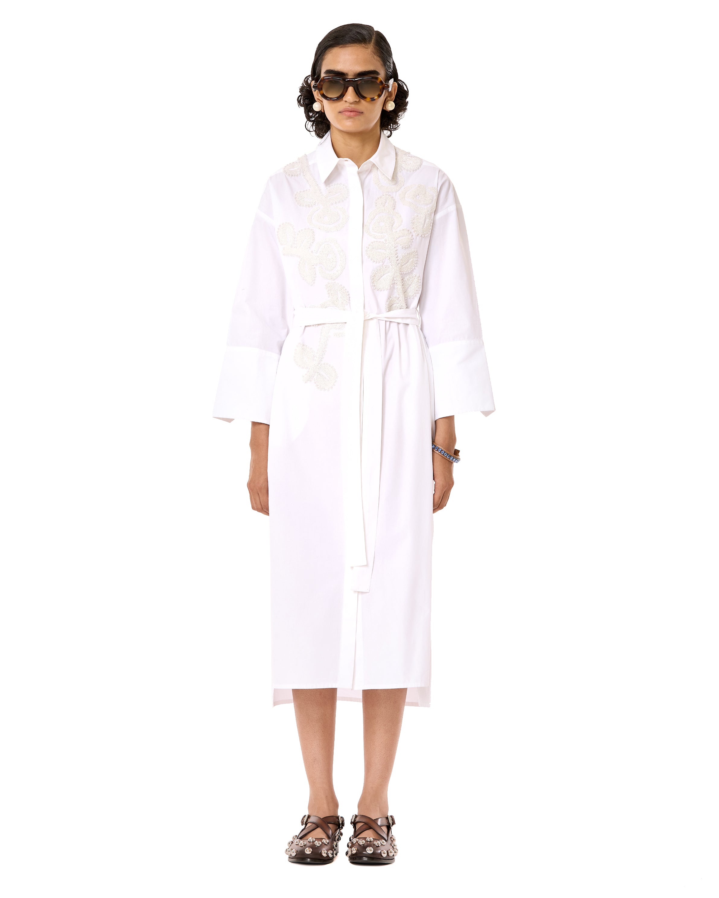 Handcrafted Belted Shirt Dress