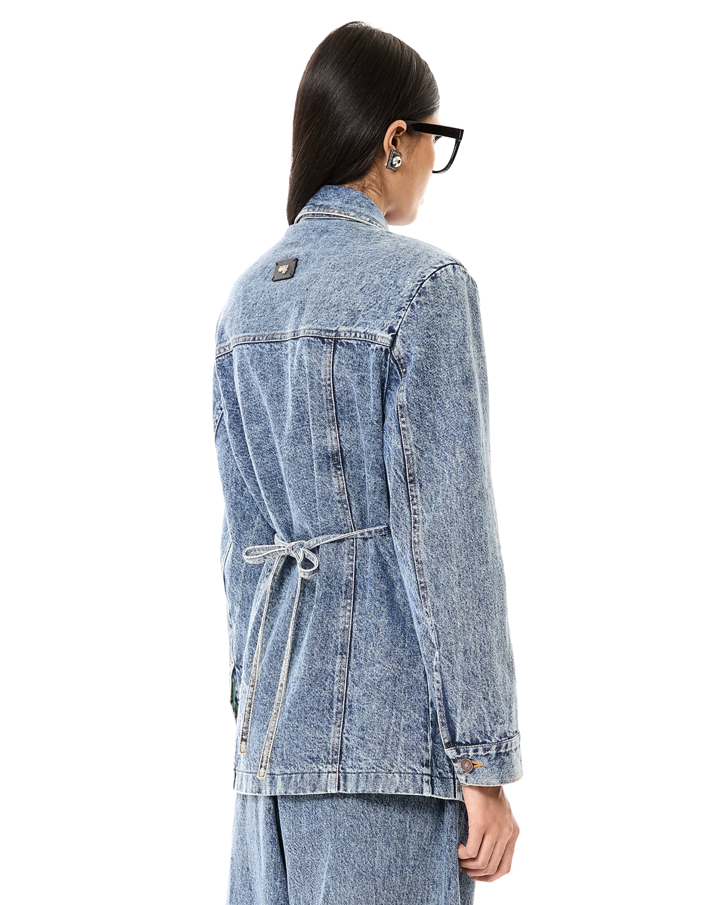 Cinched Tie-up Shacket