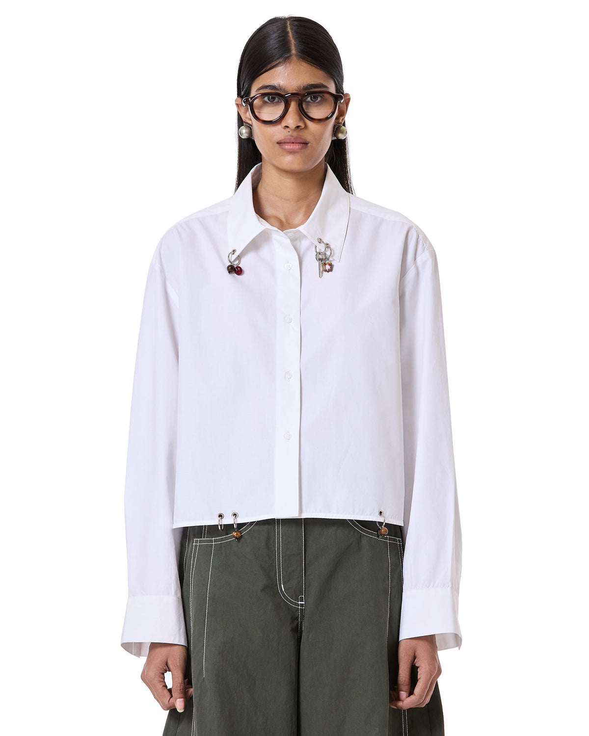 Prieced cropped shirt