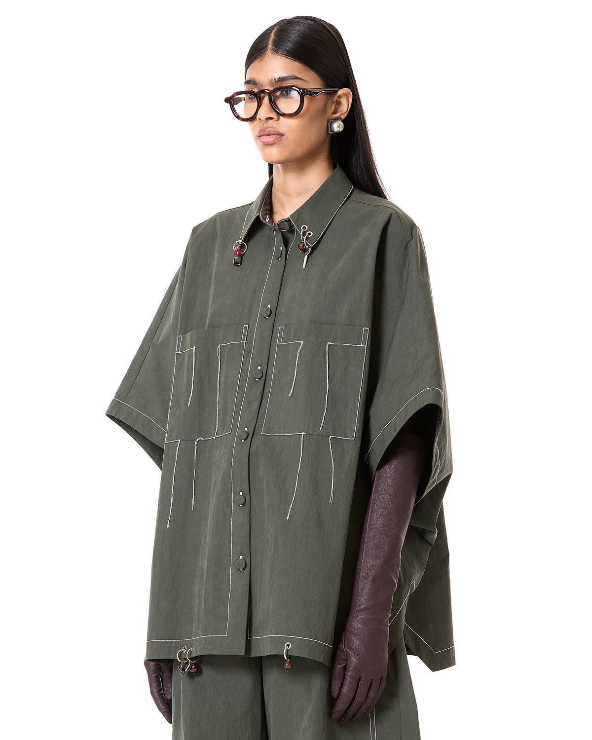 Pierced Half Tent Shirt