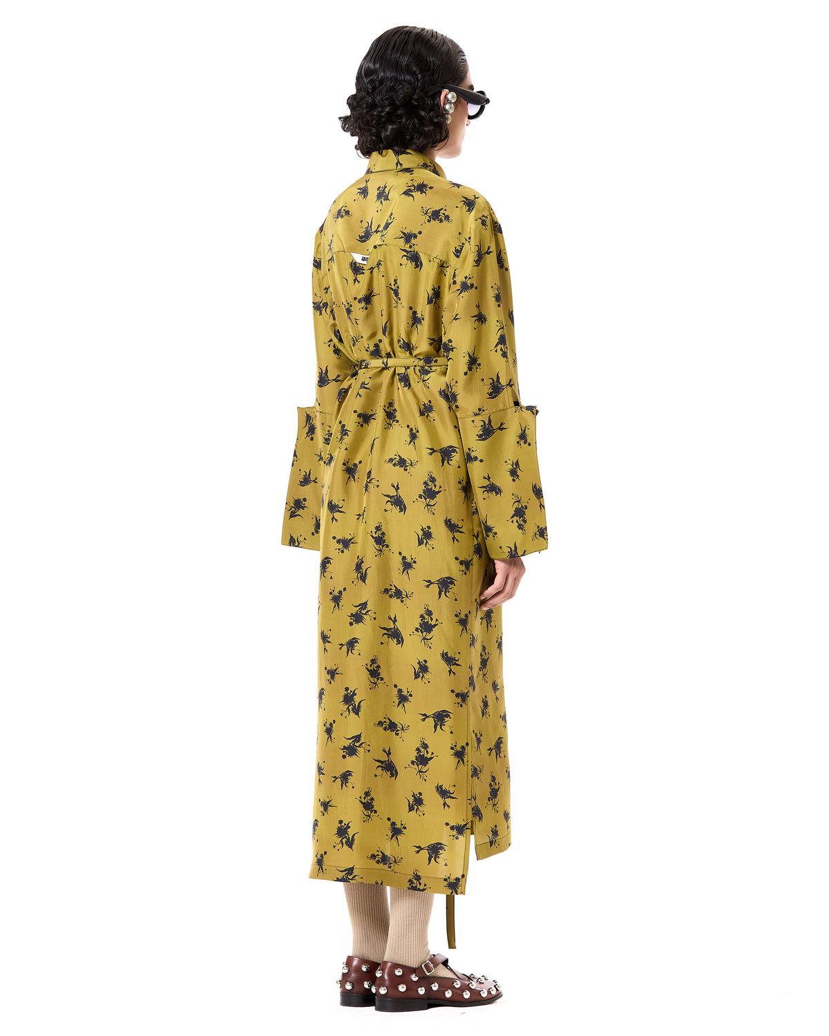 Belted Silk Shirt Dress