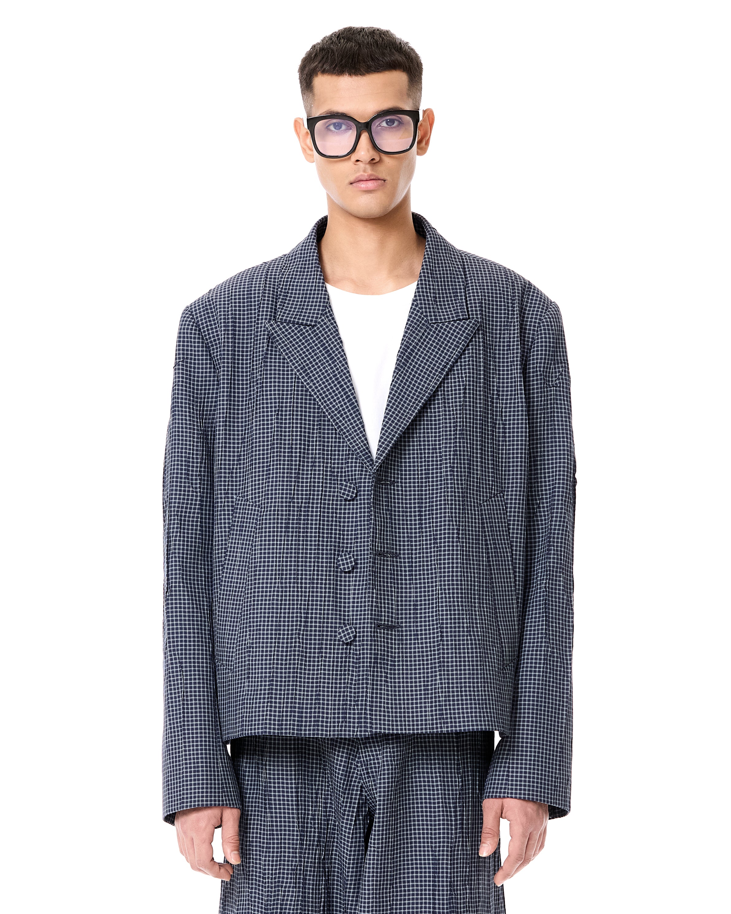 Pierced Short Sleeve Blazer