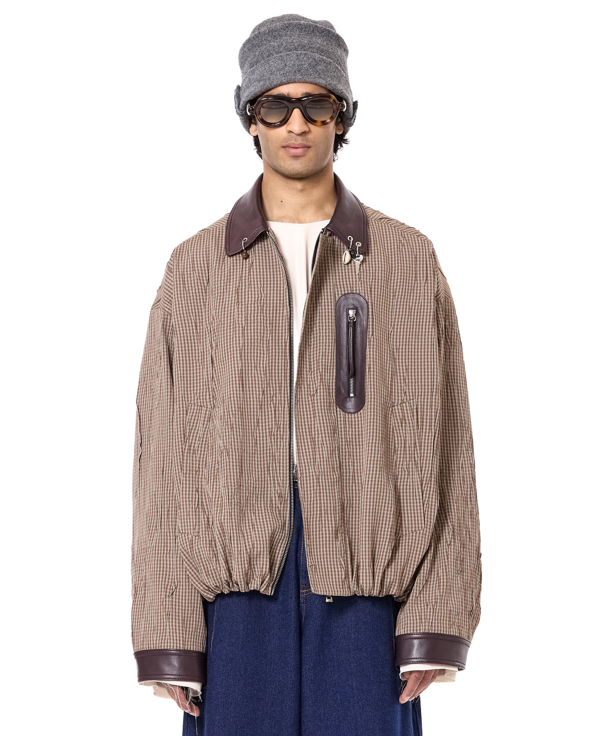 Pierced Bomber Jacket