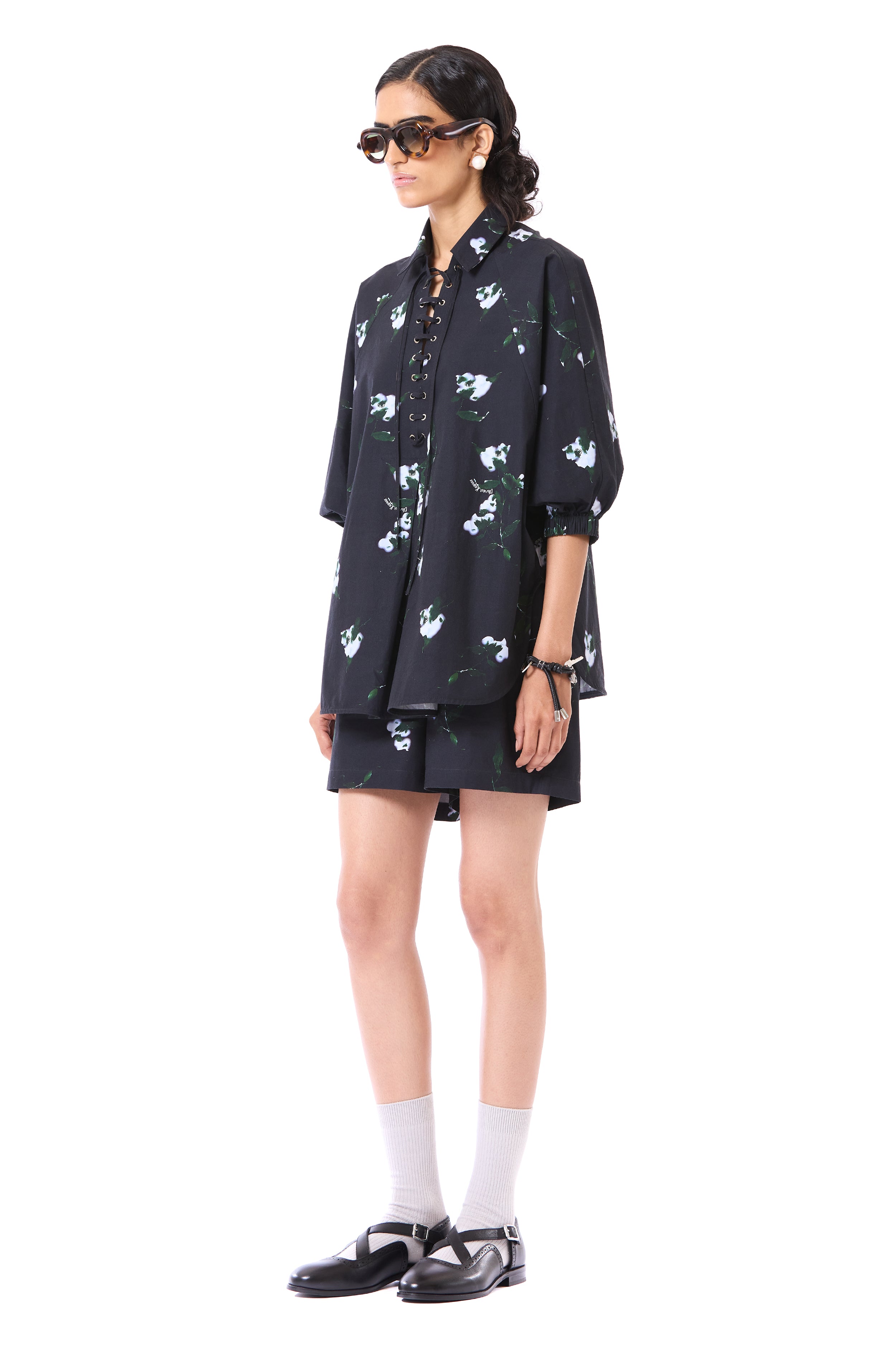 Printed Laced Polo Co-ord Set