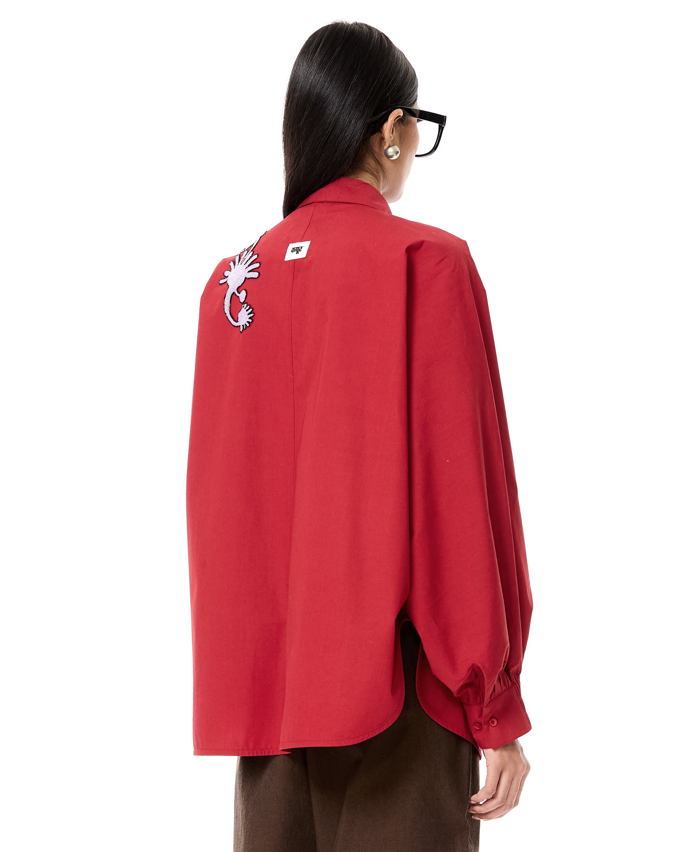 Handcrafted Tie-up Batwing Shirt