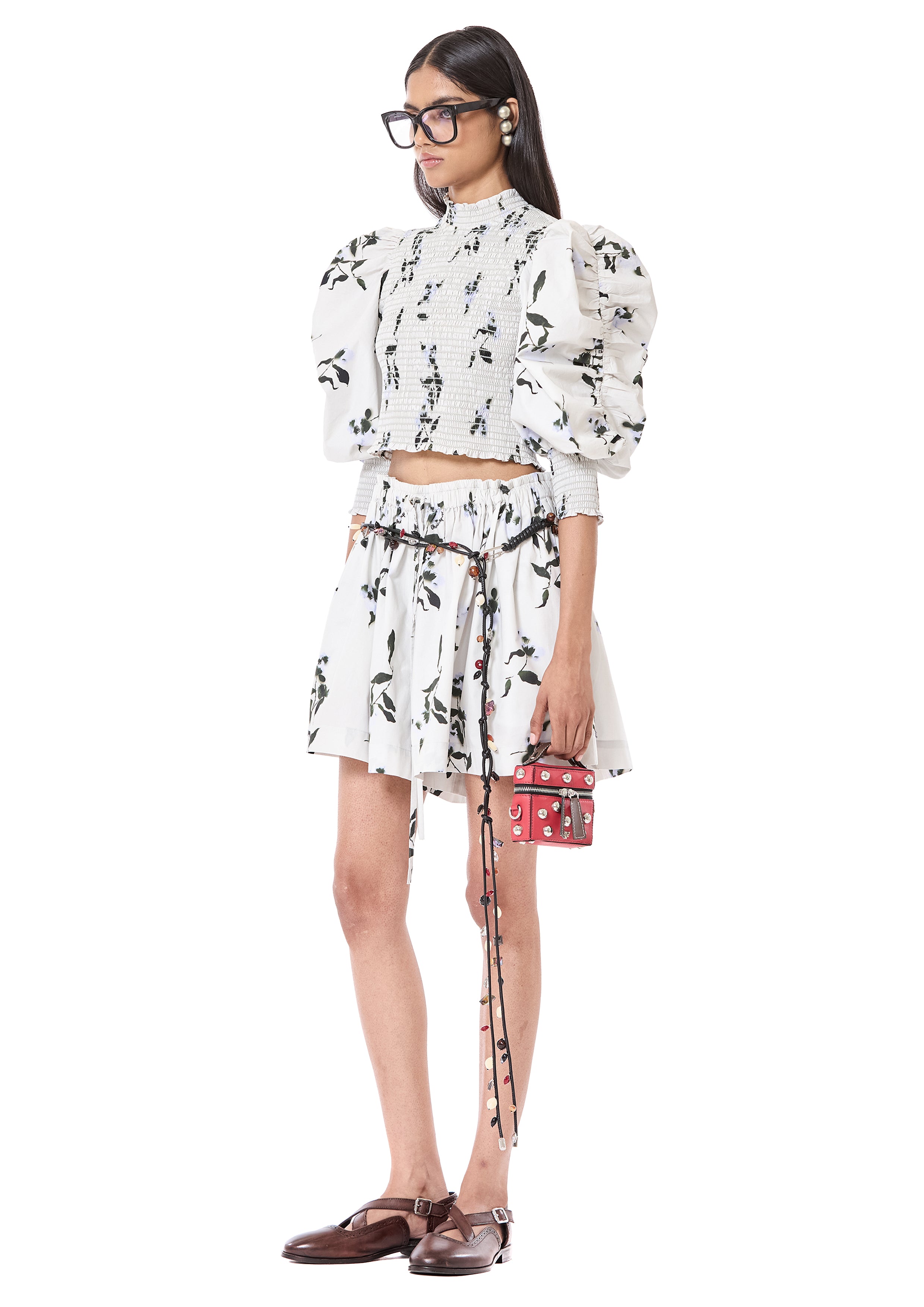 Printed Flared Shorts