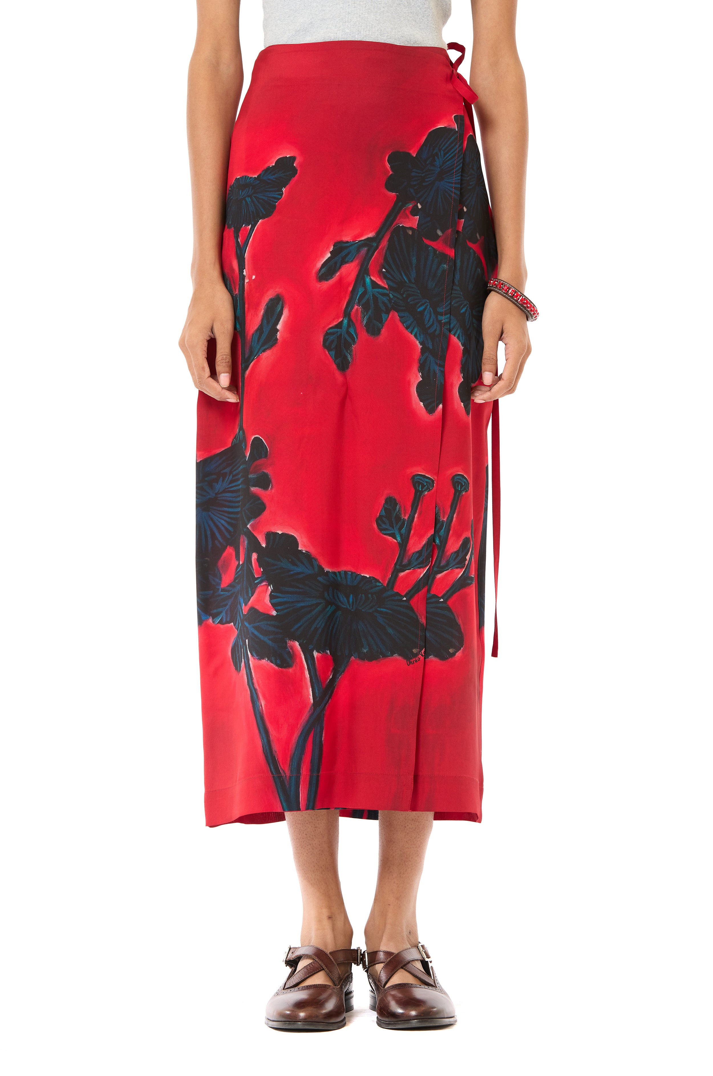 Engineered Wrap Skirt