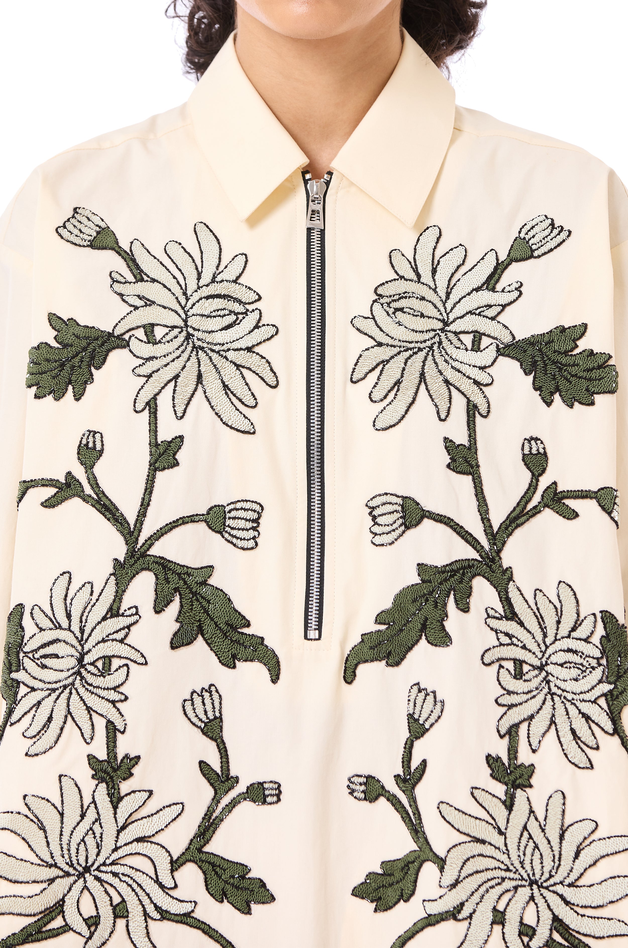 Handcrafted Zip-up Shirt Dress