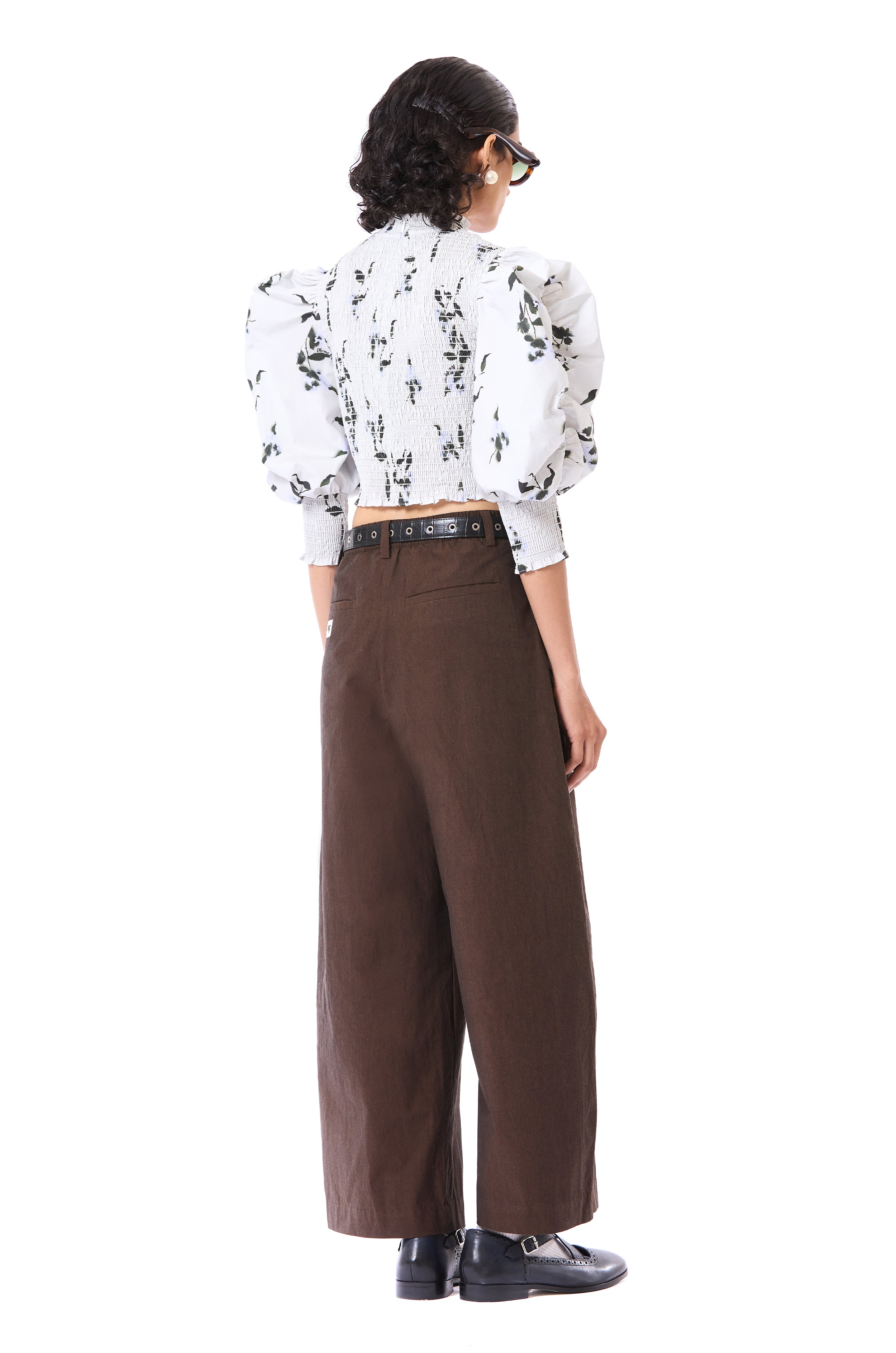 Cropped Barrel Pants