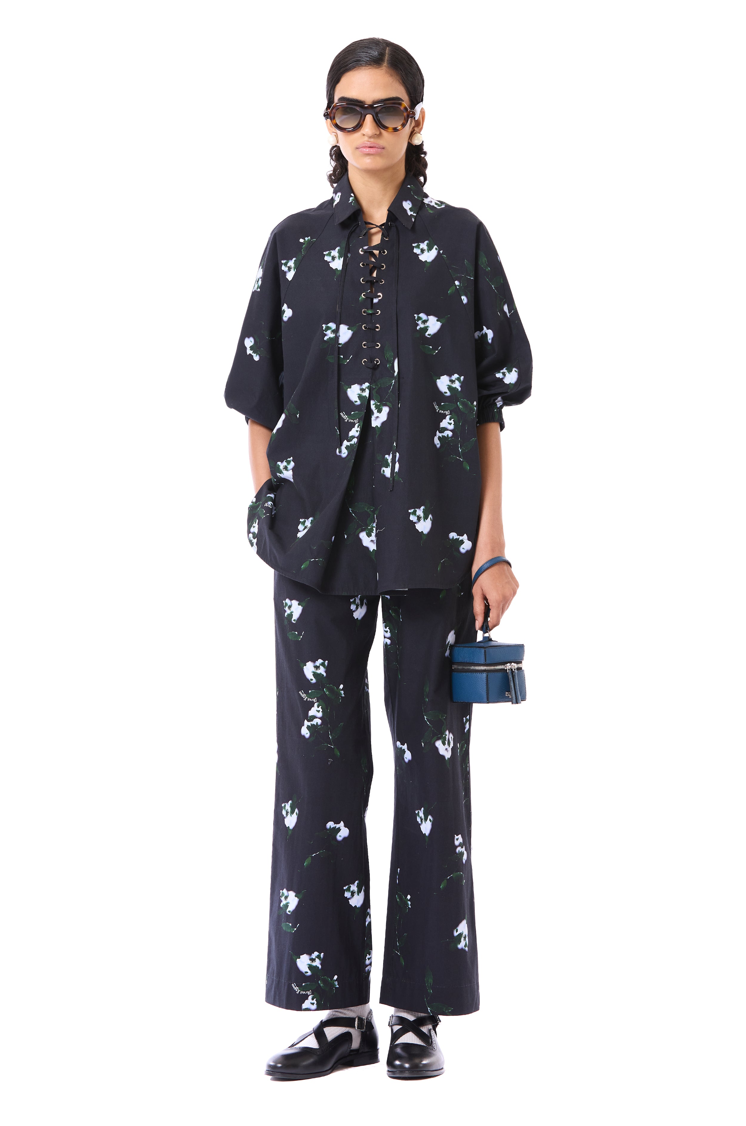 Printed Laced Polo Co-ord Set