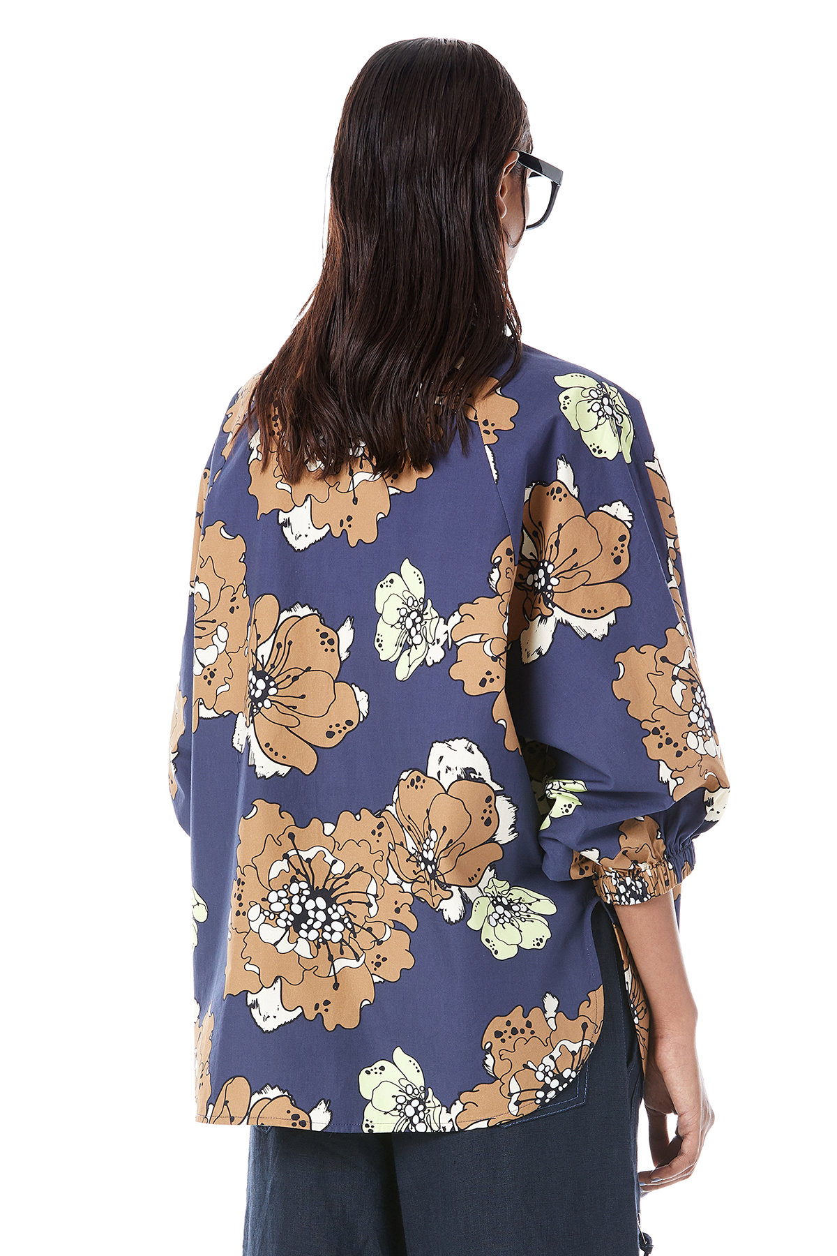 FLORA HAND EMBROIDERED TIE-UP SHIRT