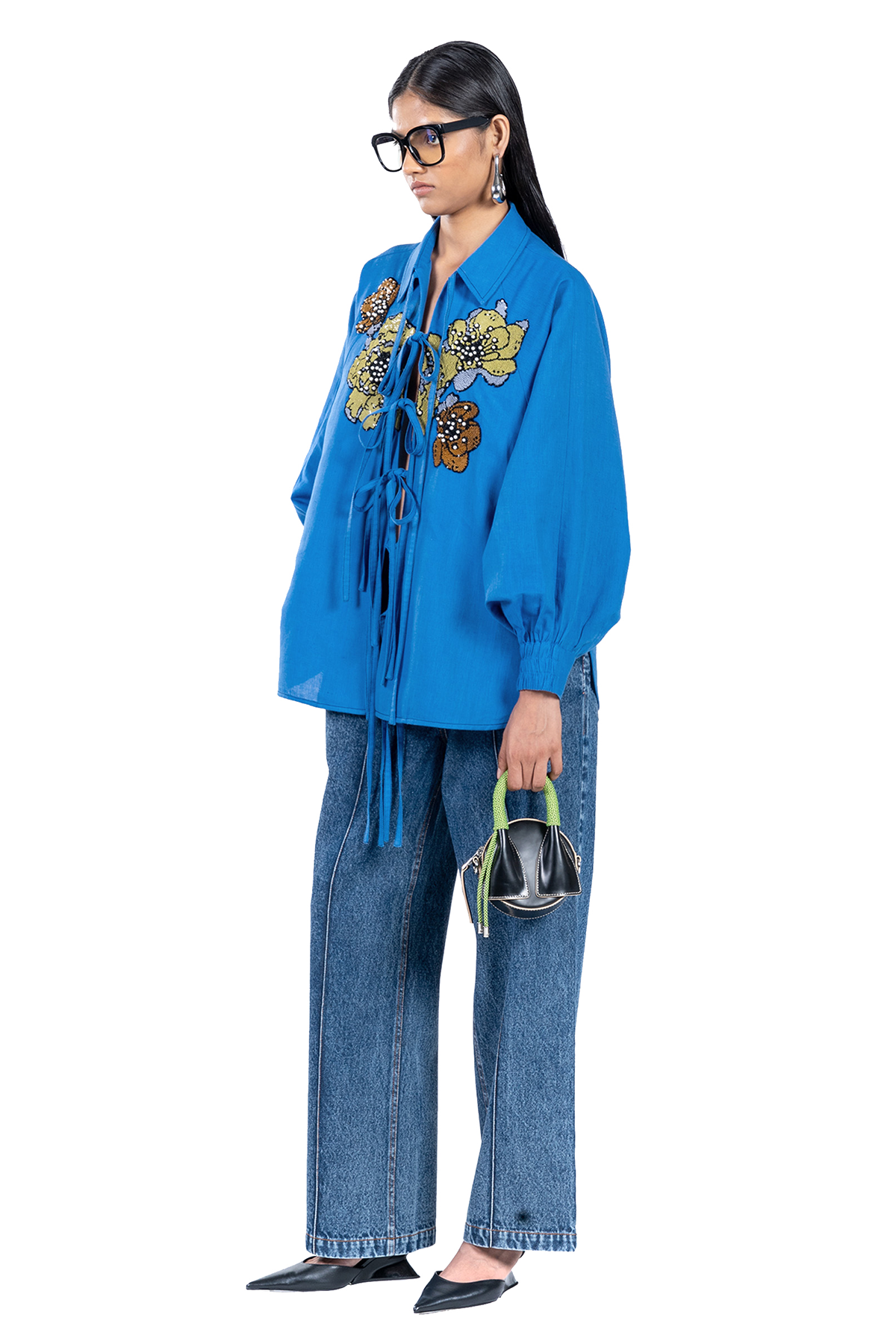 FLORA HAND EMBROIDERED SHIRT