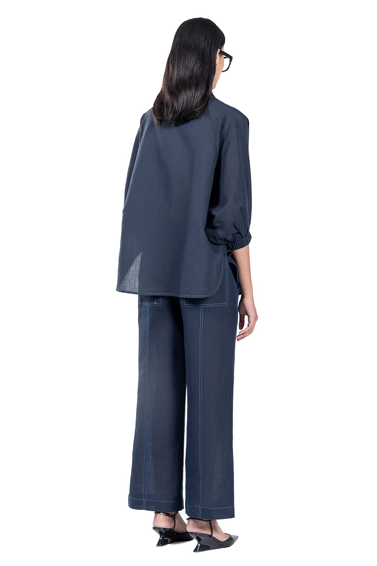 FLORA HAND EMBROIDERED TIE-UP CO-ORD SET
