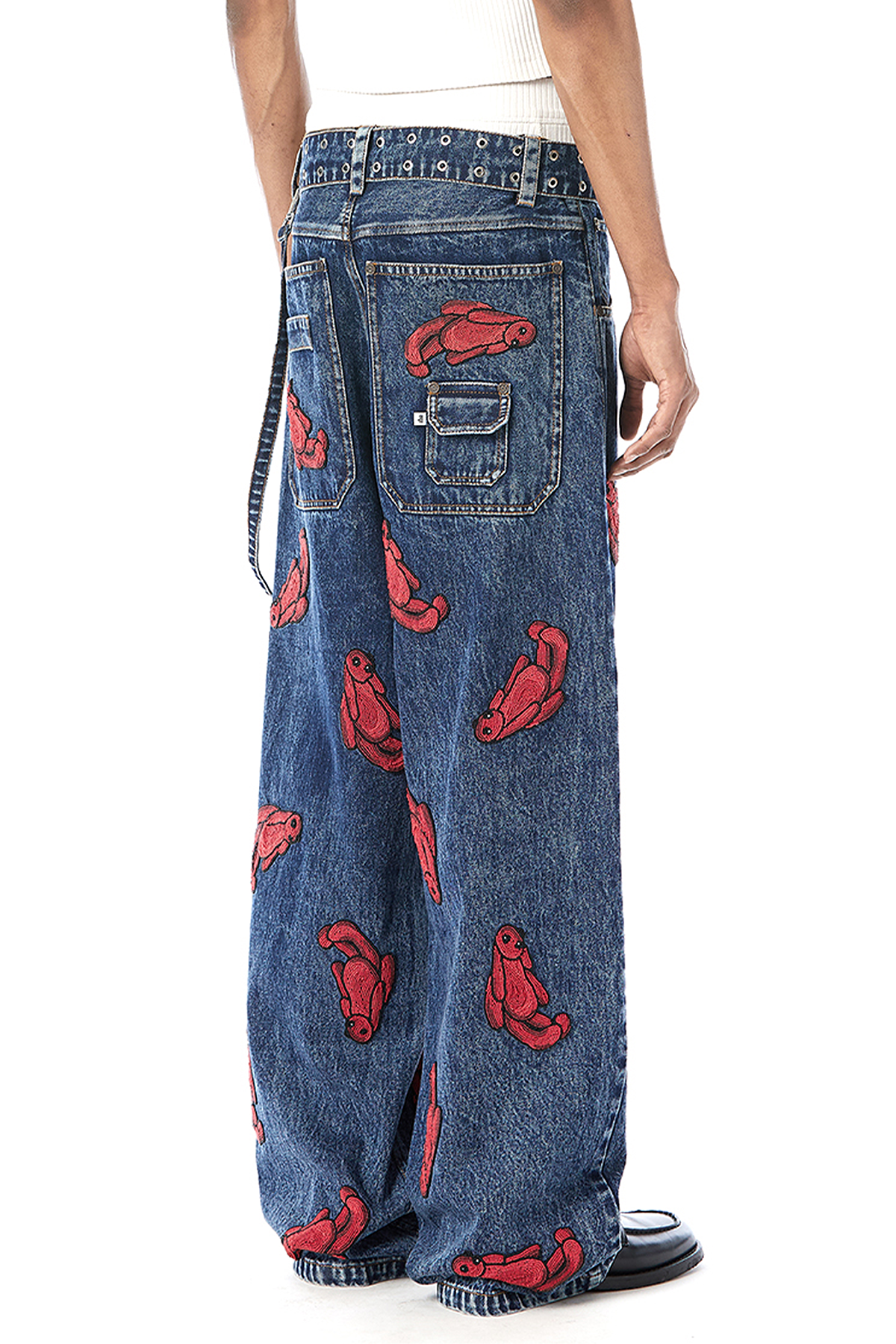 Handcrafted Bunny Jeans with Belt