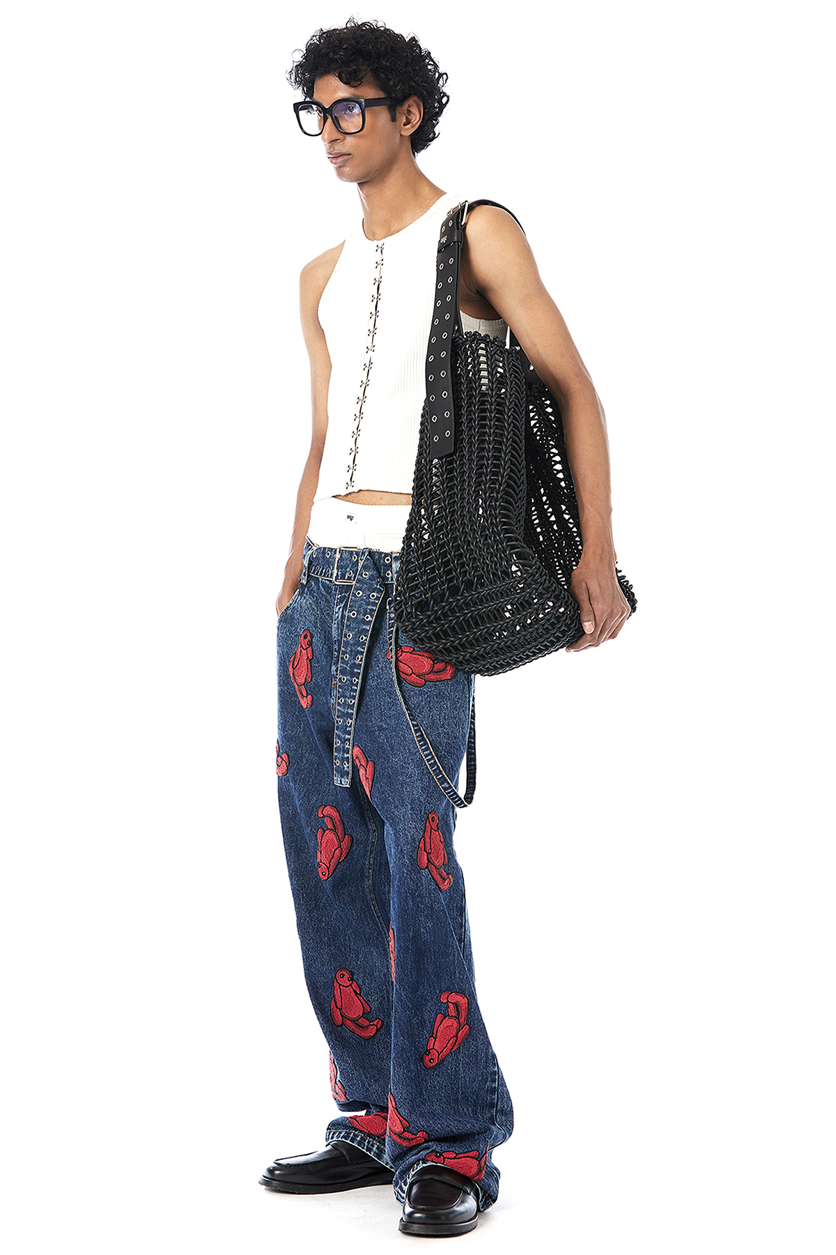 Handcrafted Bunny Jeans with Belt