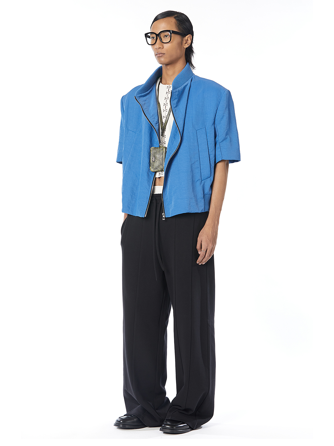 Expanded Half-Sleeves Bomber Jacket