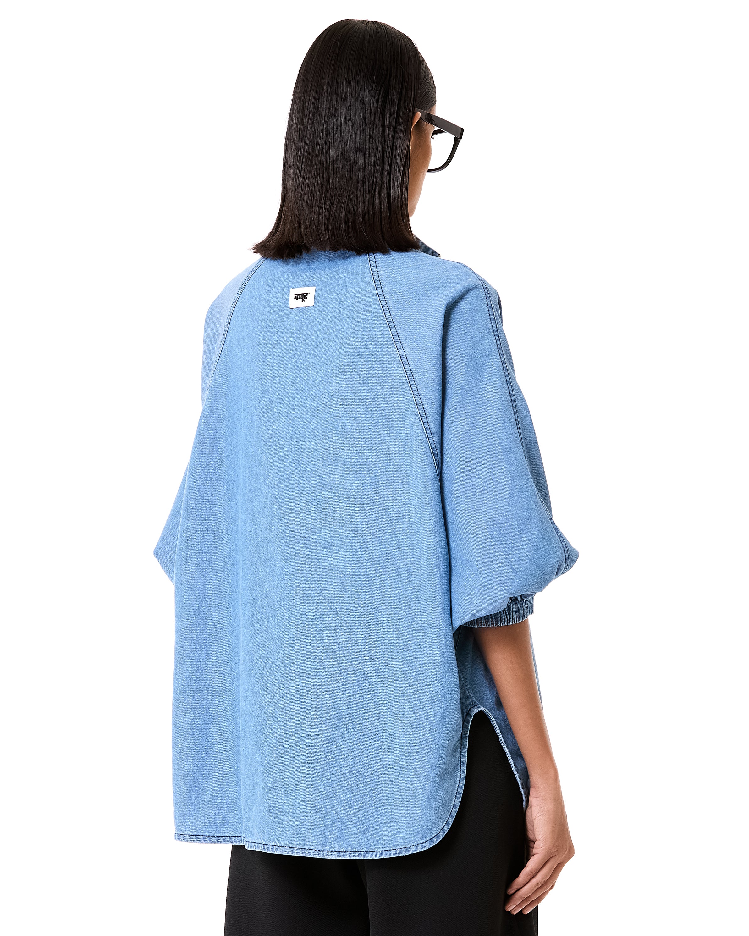 Oversized Polo Zip-up Shirt