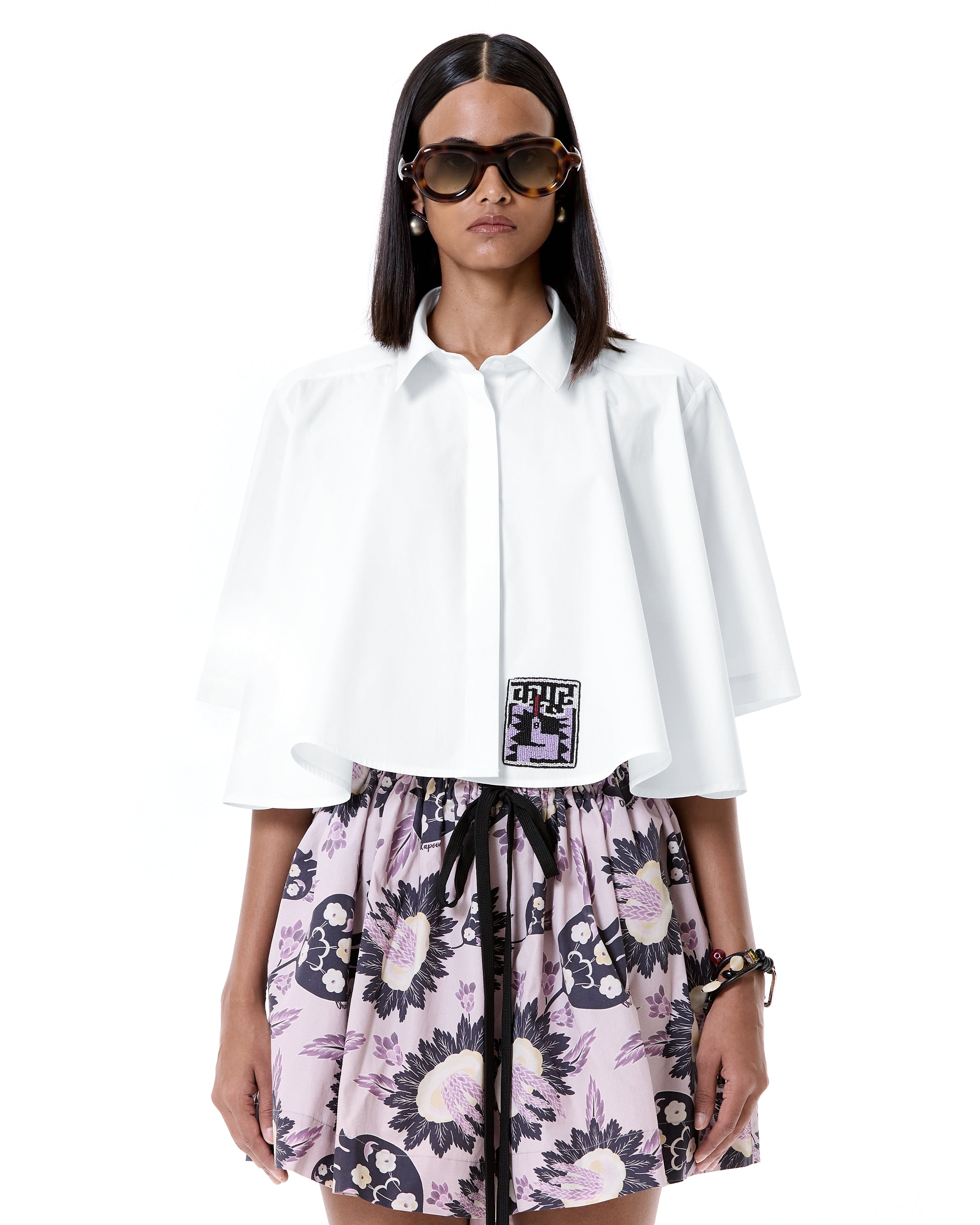 Flared Crop Shirt