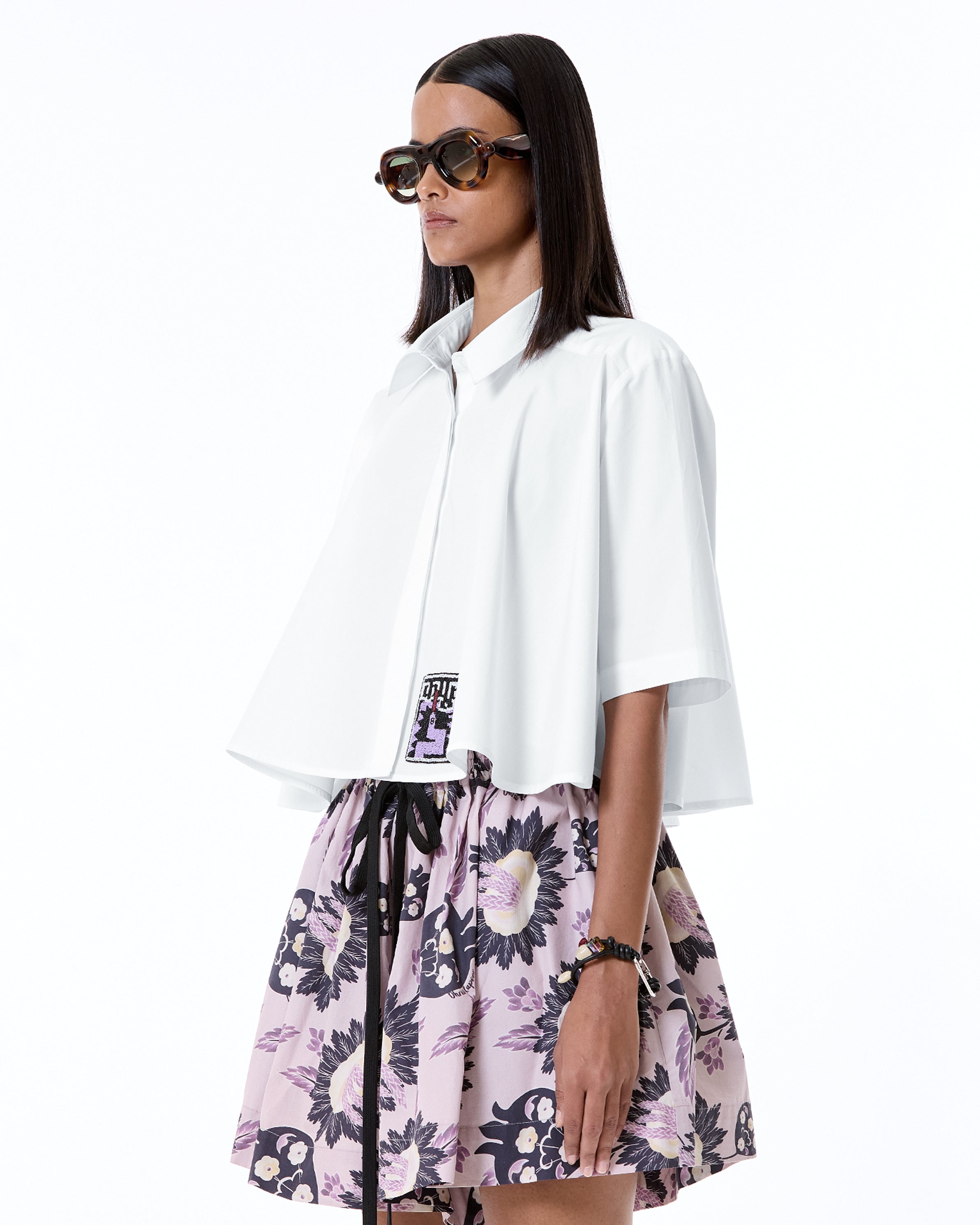 Flared Crop Shirt