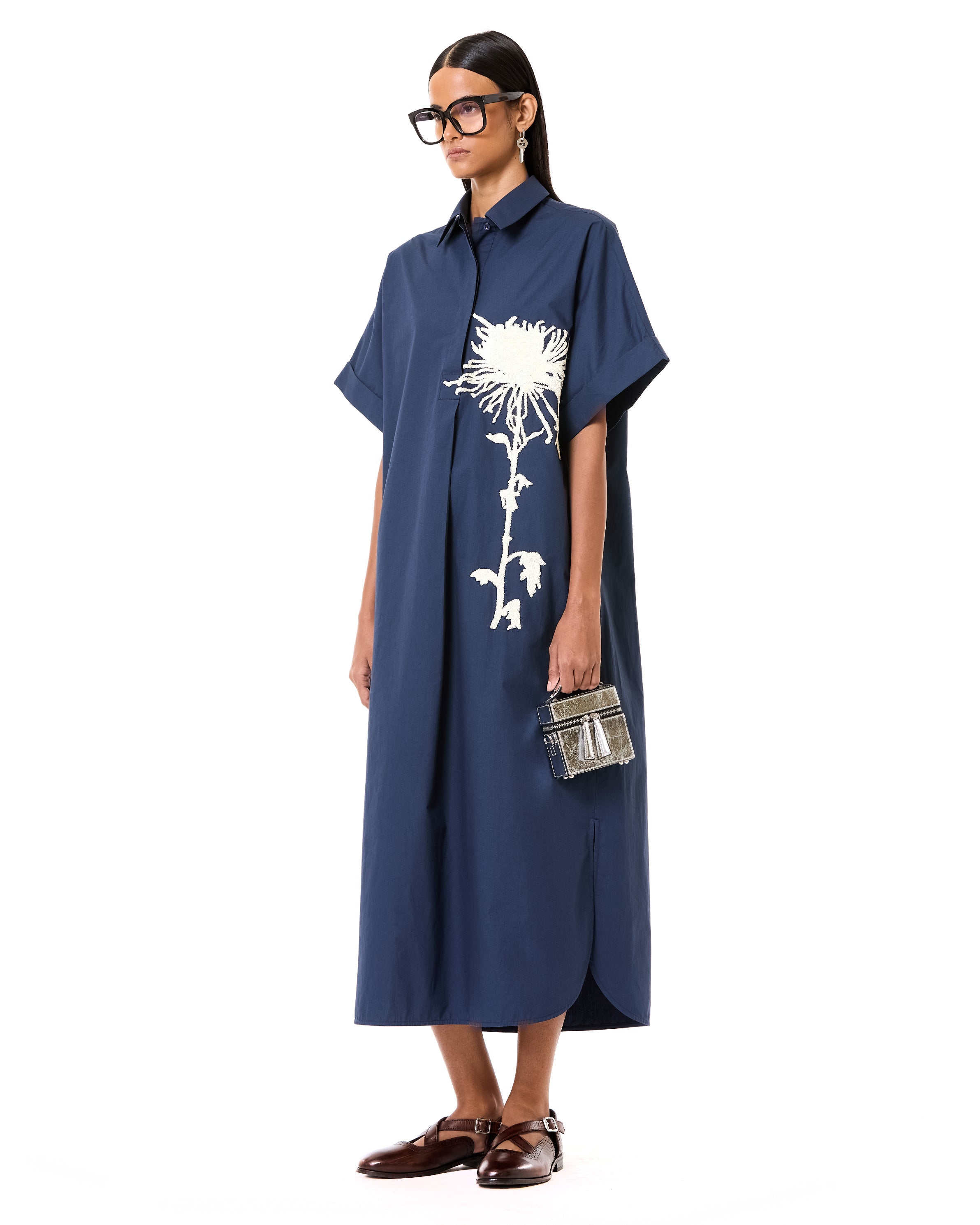 Half Polo Batwing Dress