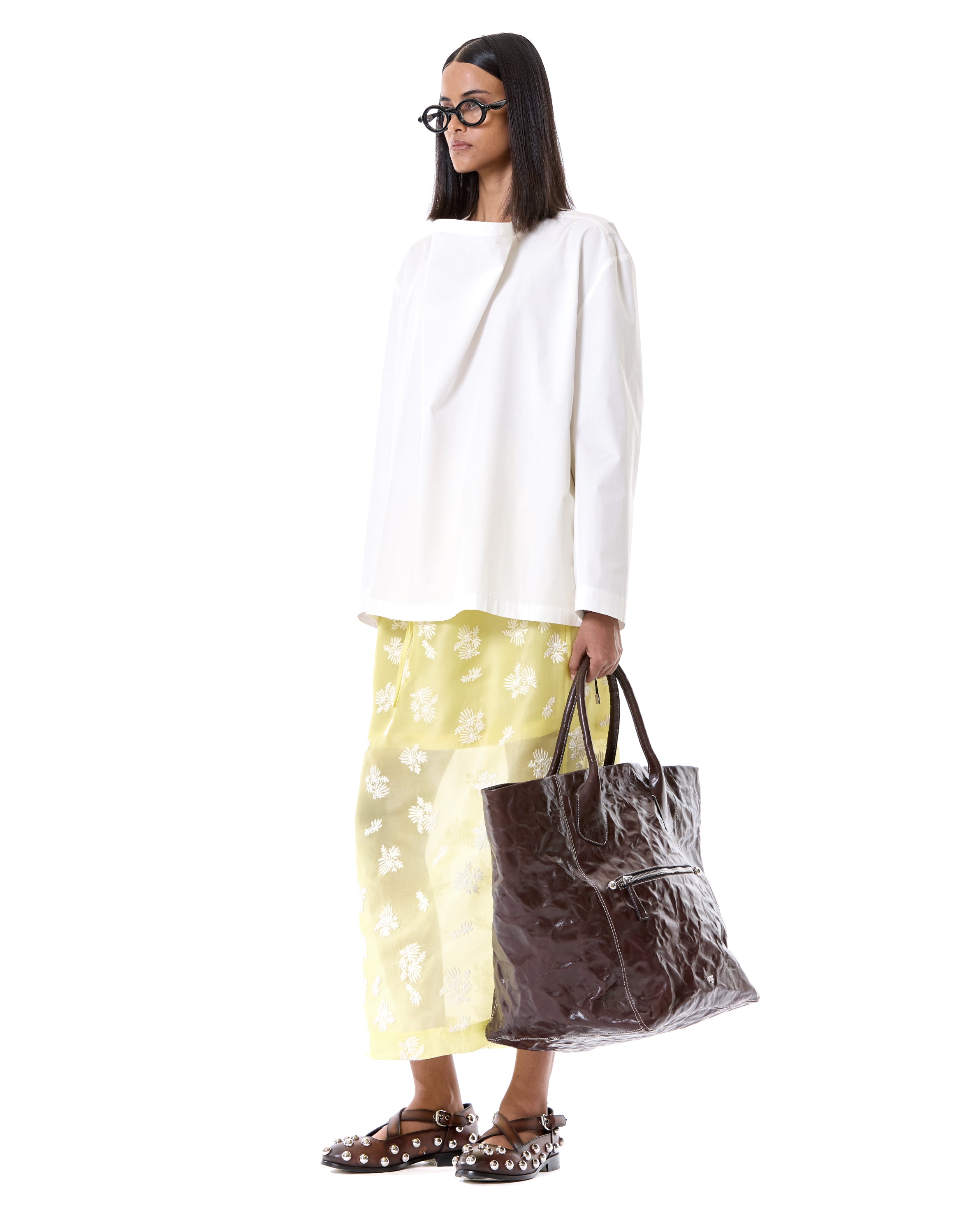 Mandarin Collar Draped Top