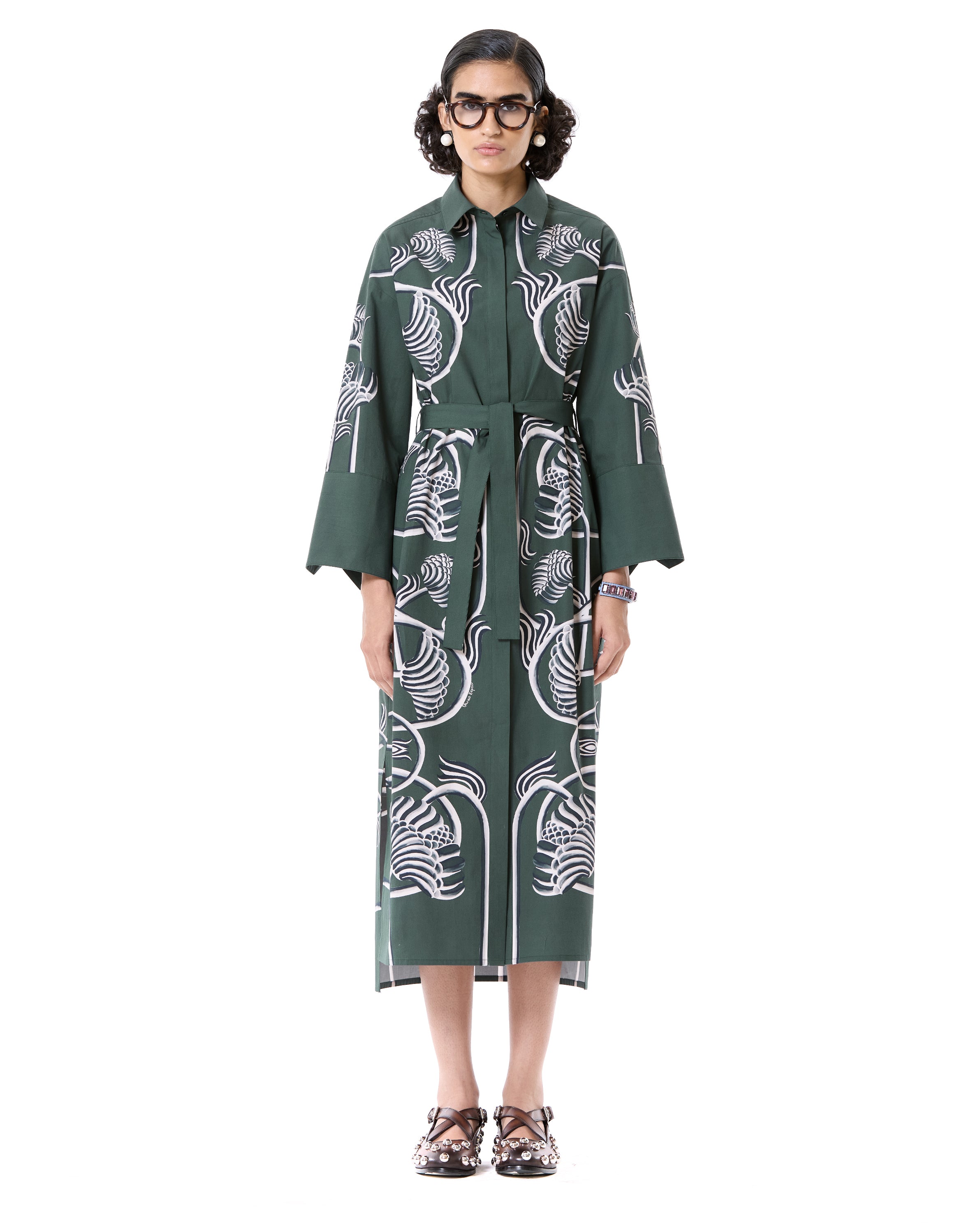 Engineered Belted Dress