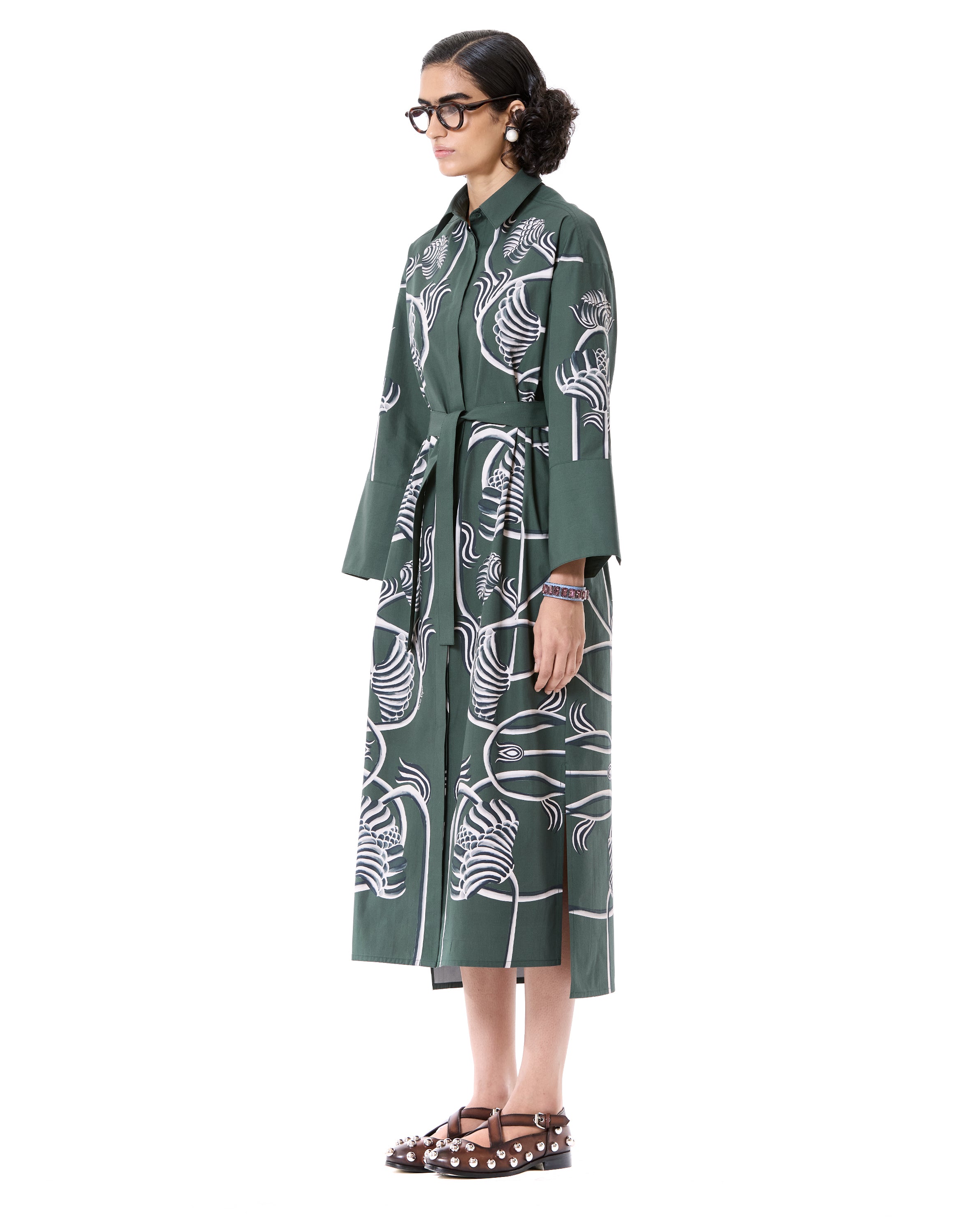 Engineered Belted Dress