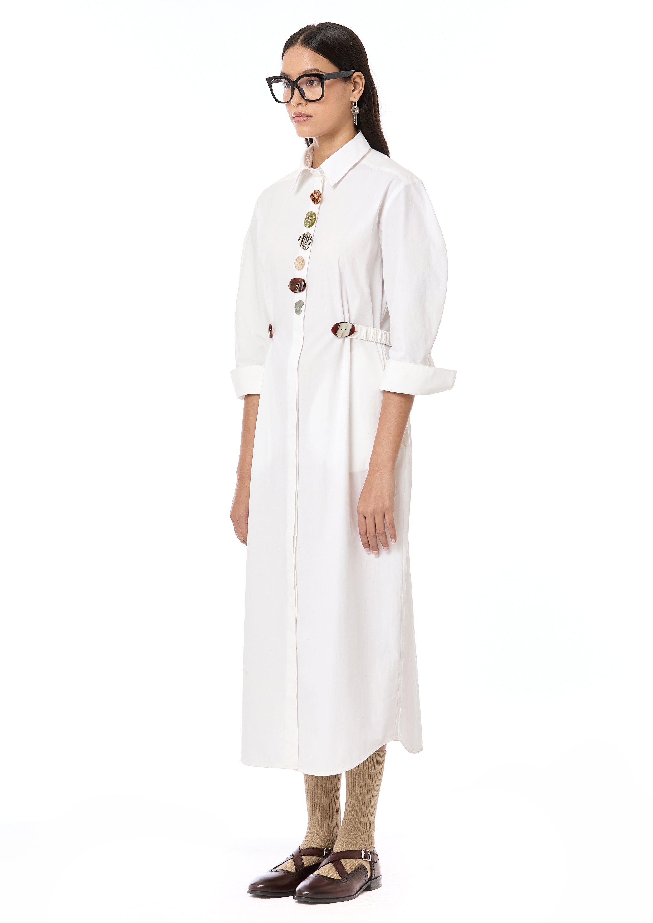 Multi Button Midi Dress