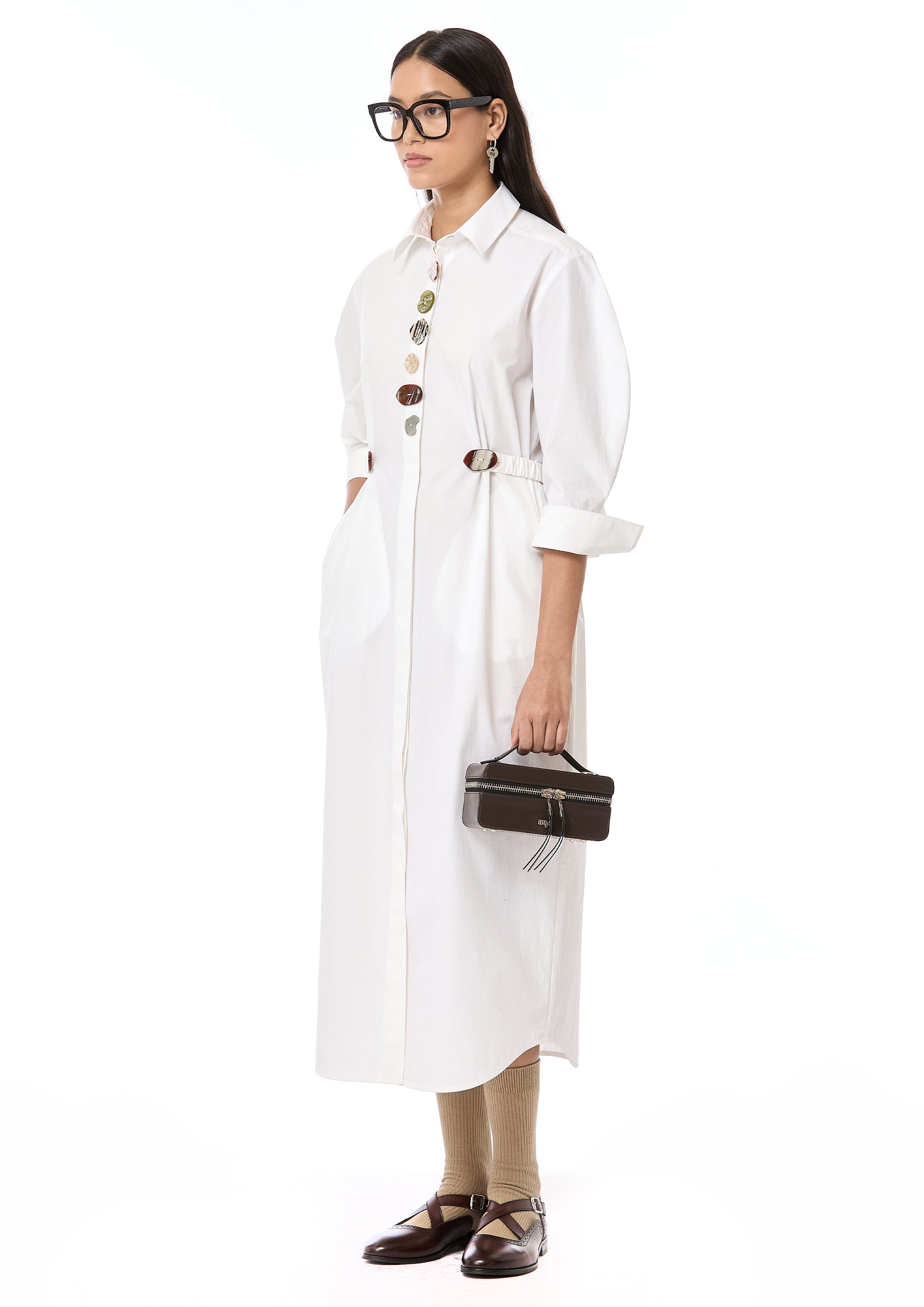Multi Button Midi Dress