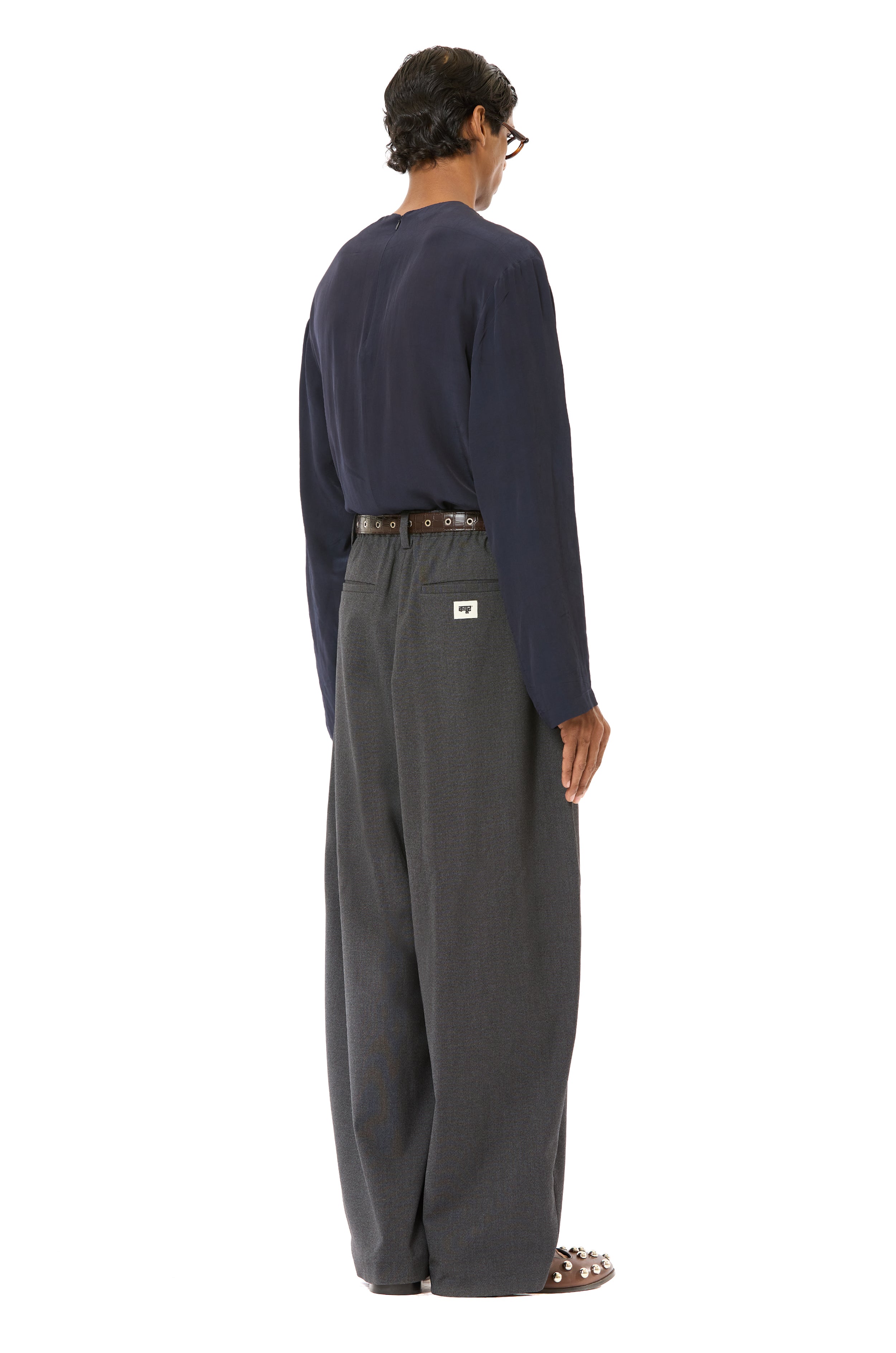 Pleated Barrel Pants