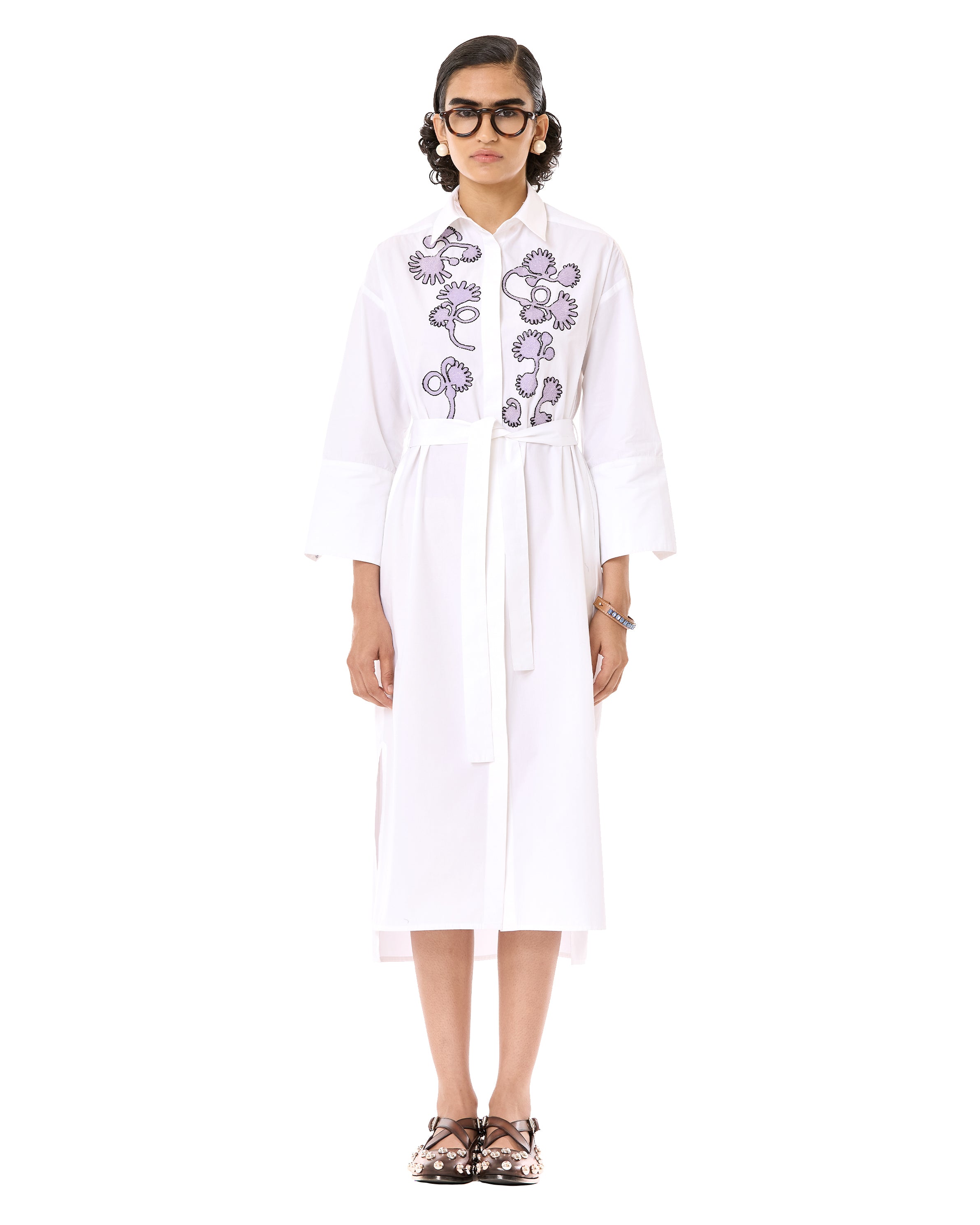 Handcrafted Belted Shirt Dress