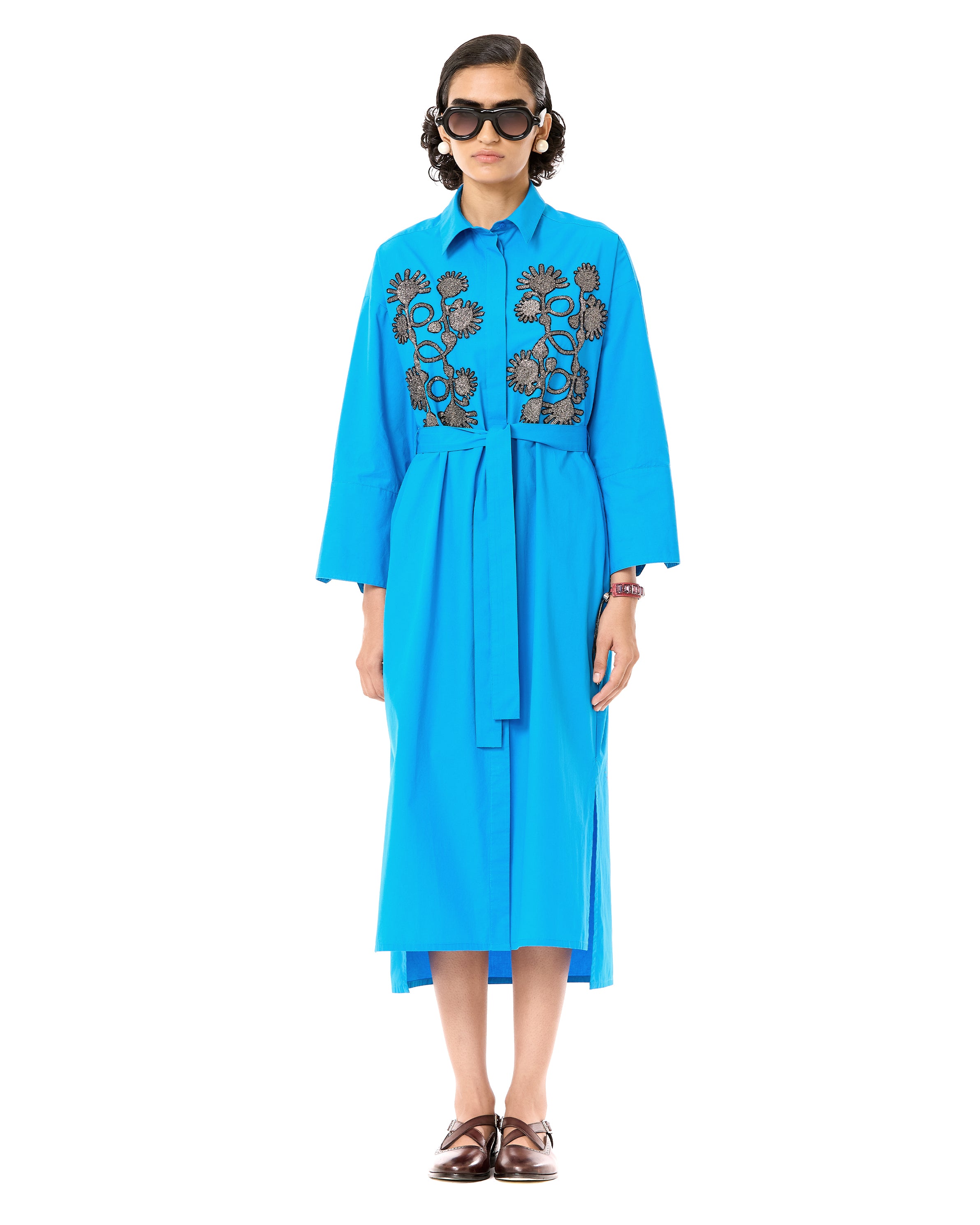 Handcrafted Belted Shirt Dress
