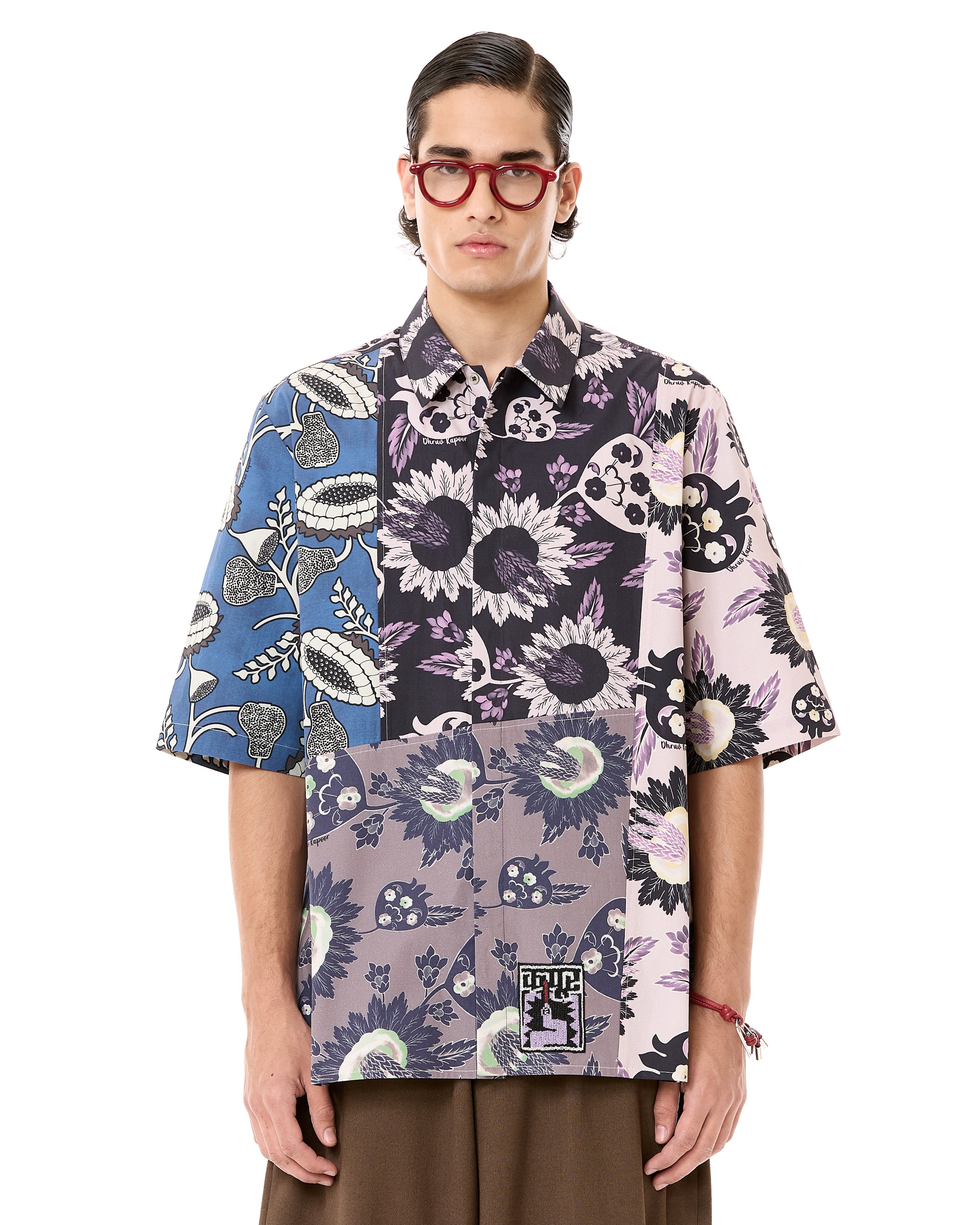 Paneled Half Sleeves Shirt