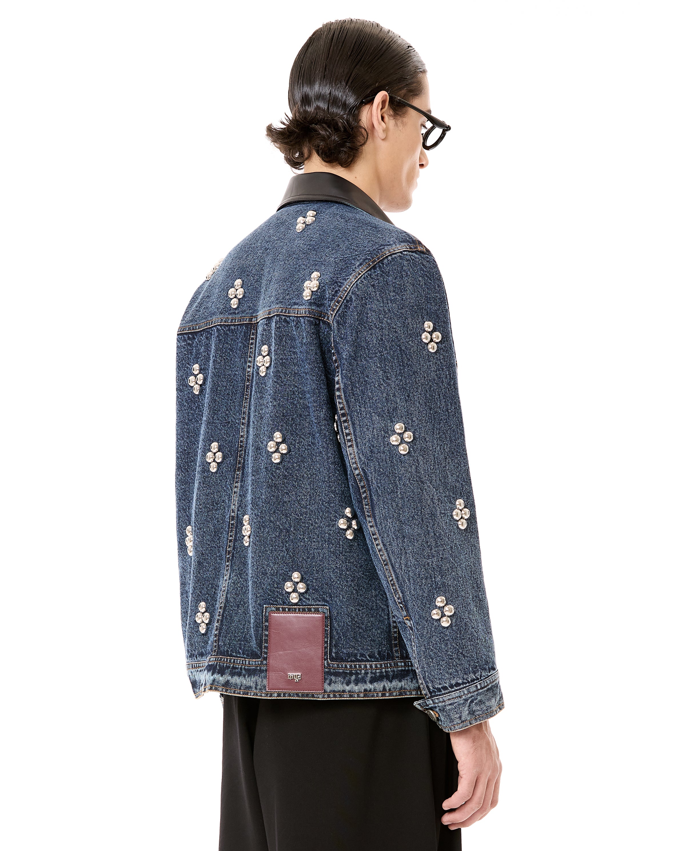 Studded Mix Media Jacket