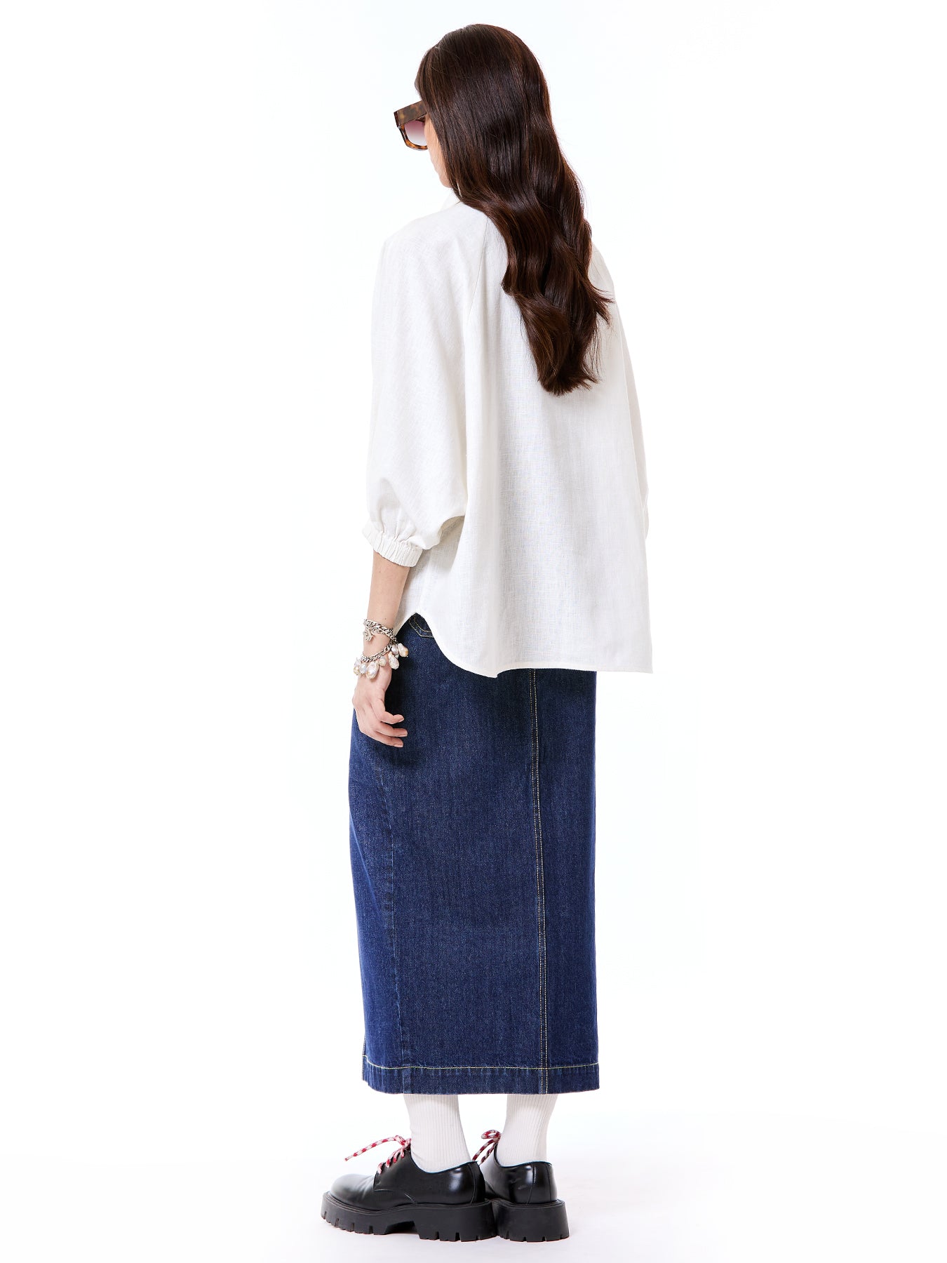 Embroidered Wing Tie-up Shirt