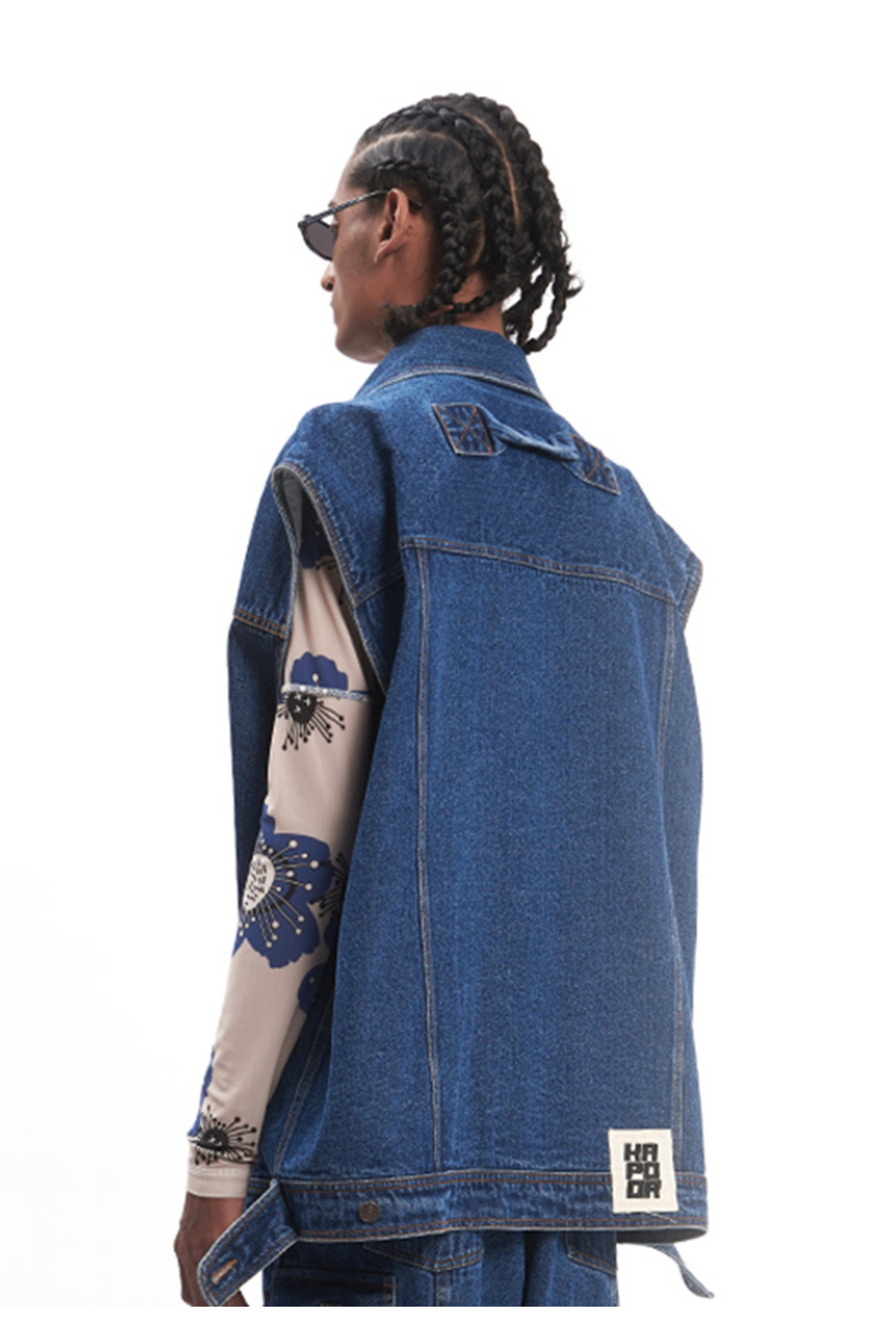 SLEEVELESS MAXI DENIM JACKET