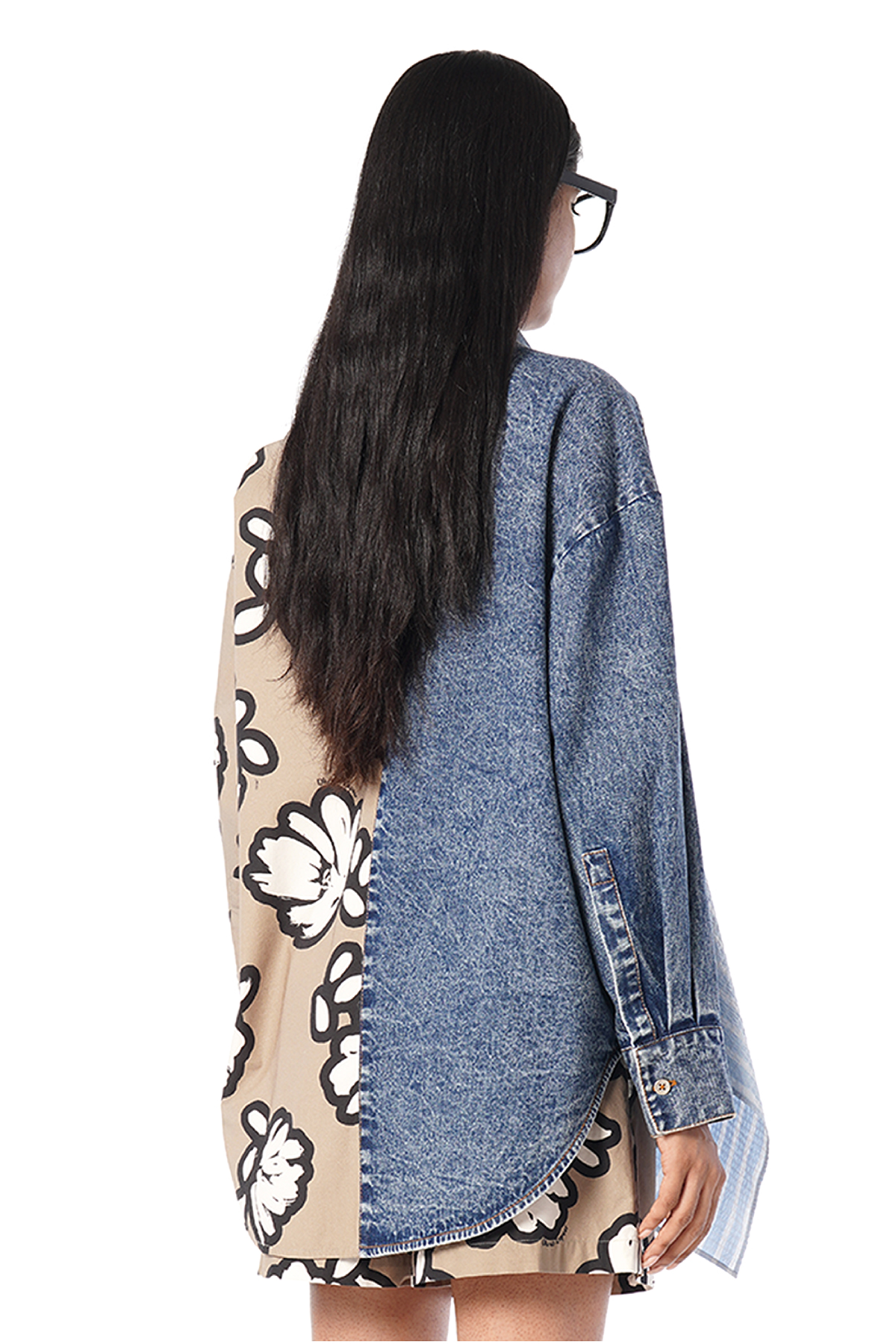 MULTI PANELED TIE-UP SHIRT