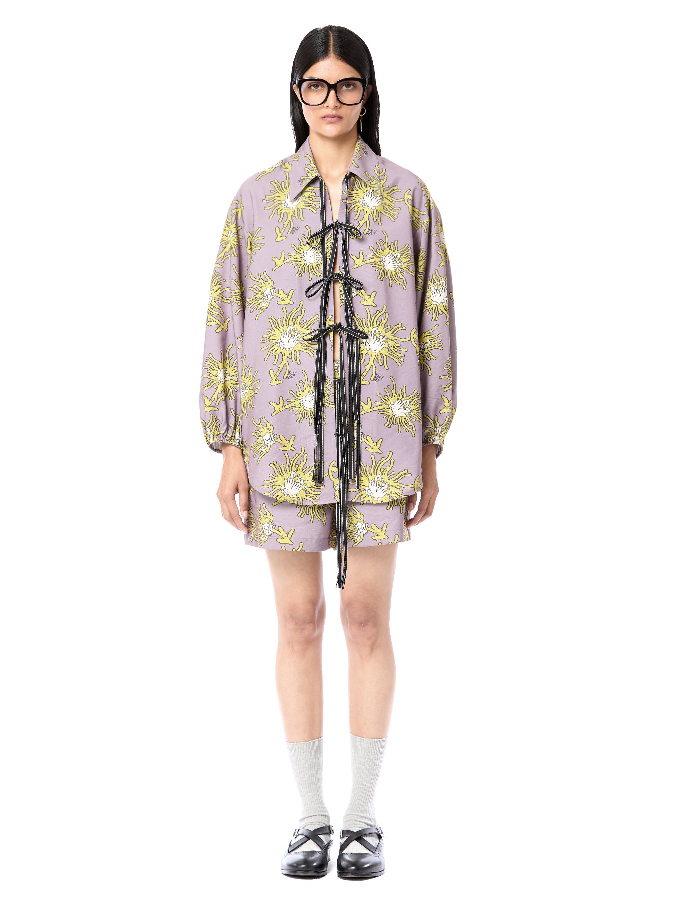 Oversized Luminous Tie-up Co-Ord Set