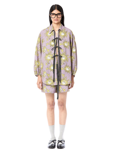 Oversized Luminous Tie-up Co-Ord Set