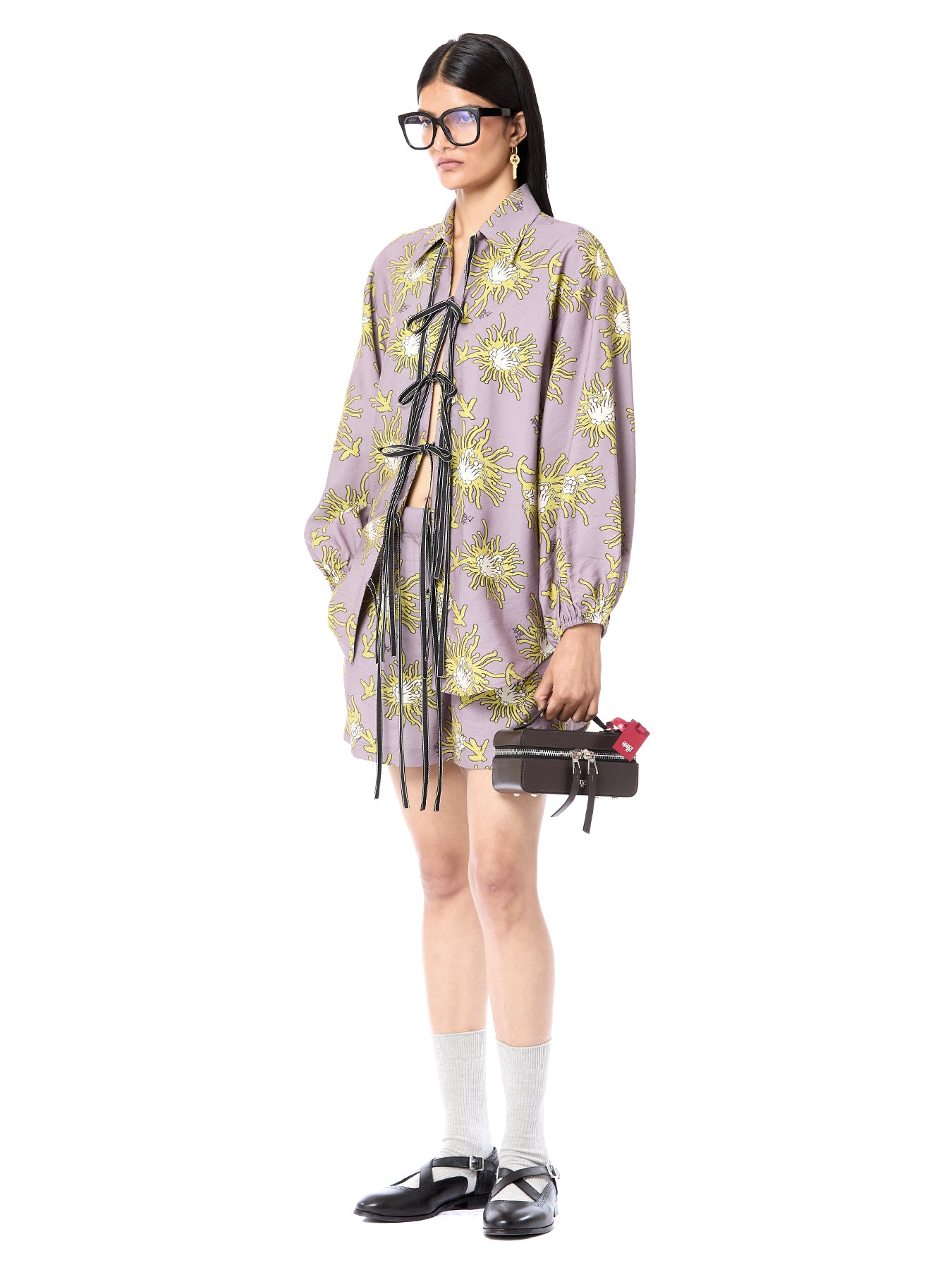 Oversized Luminous Tie-up Co-Ord Set